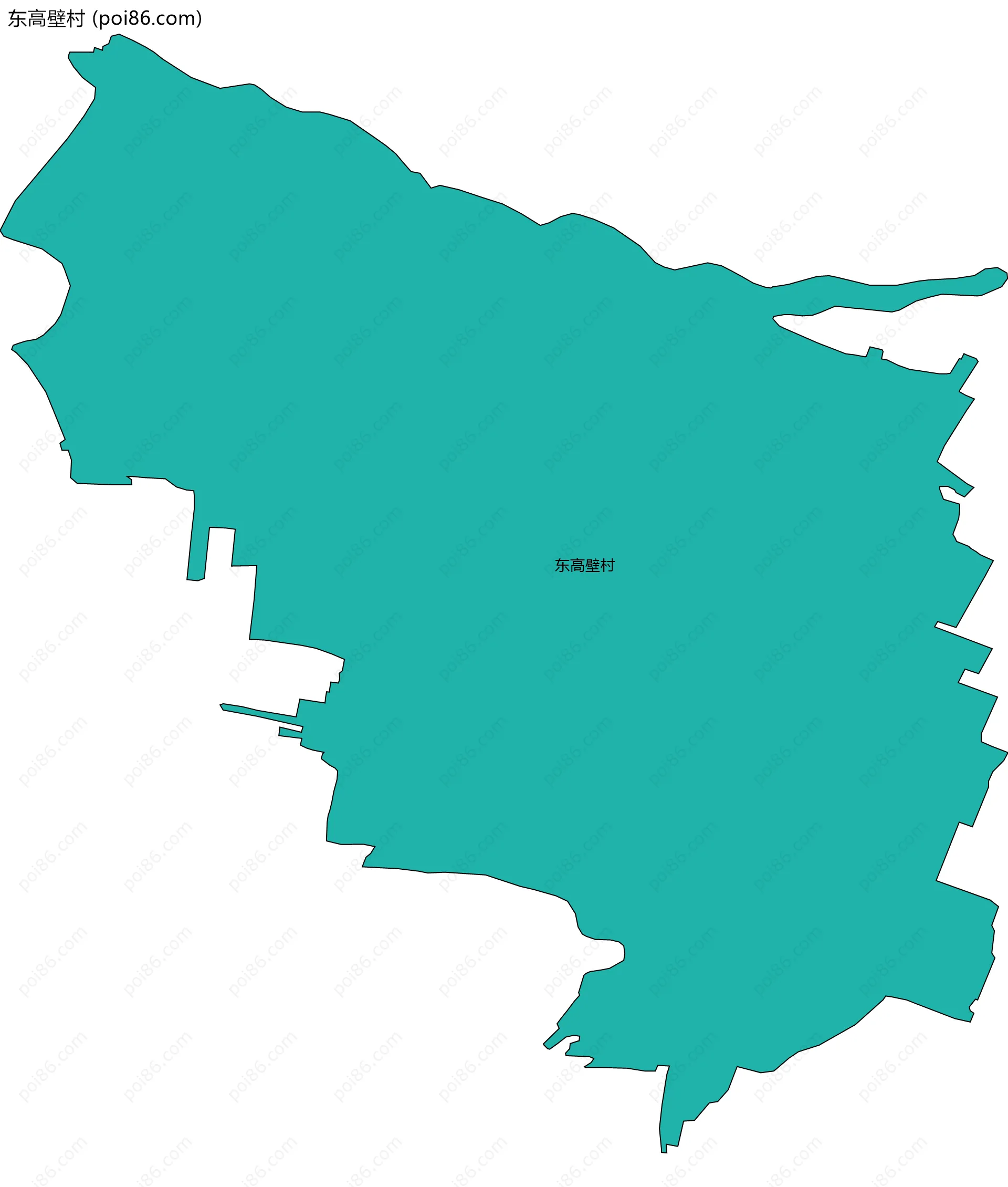 东高壁村边界地图