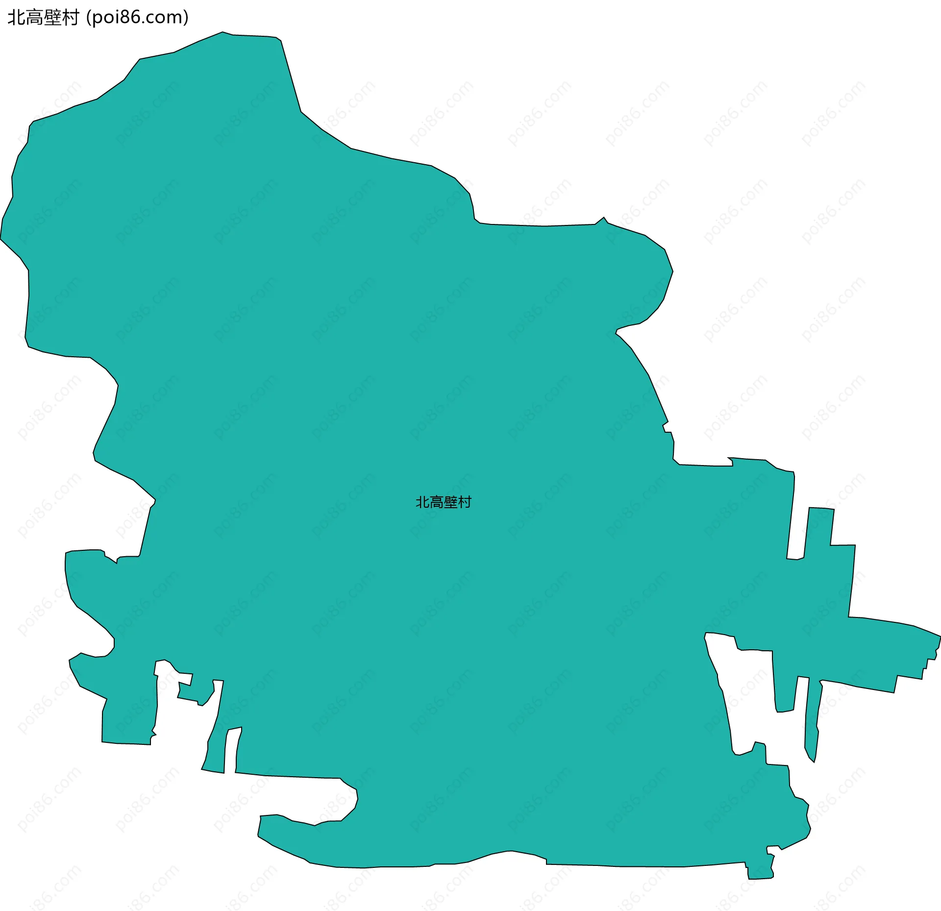 北高壁村边界地图