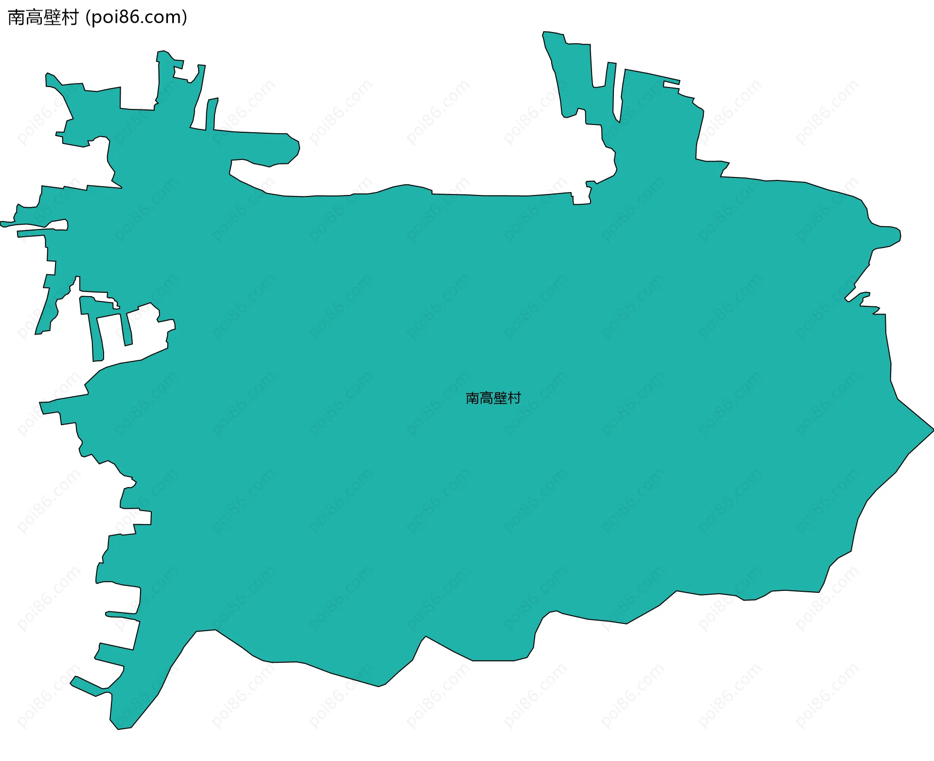 南高壁村边界地图