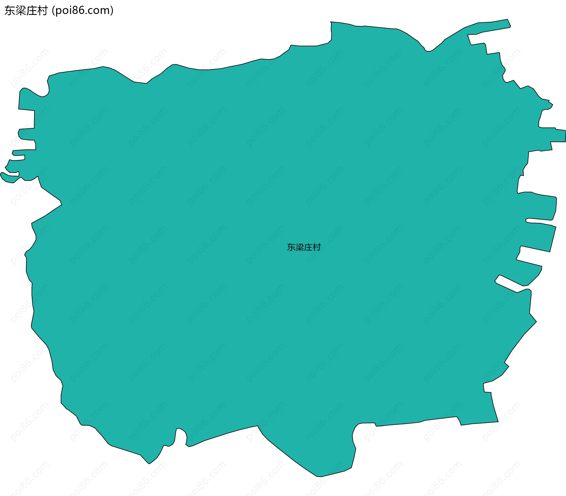 东梁庄村边界地图