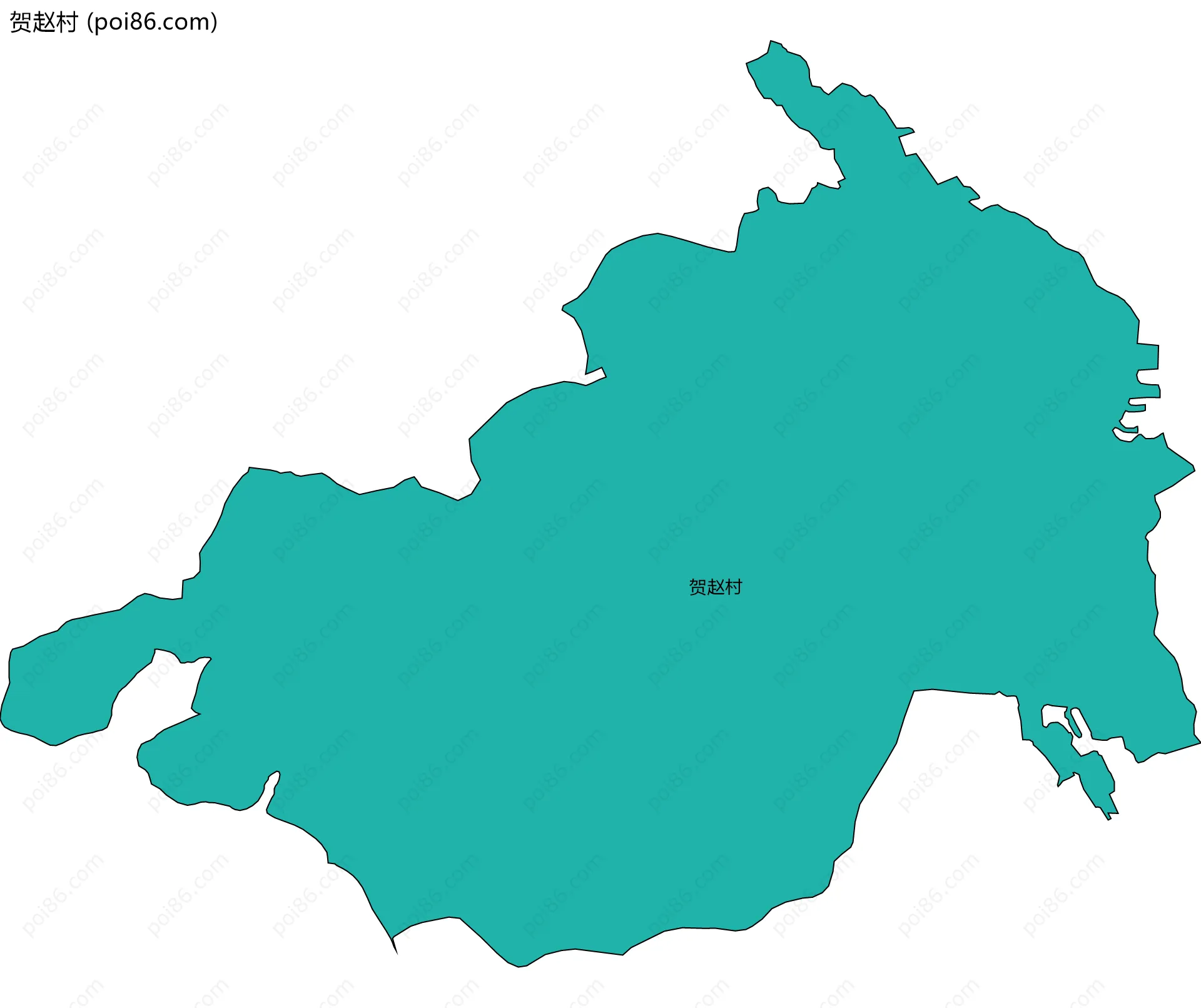 贺赵村边界地图