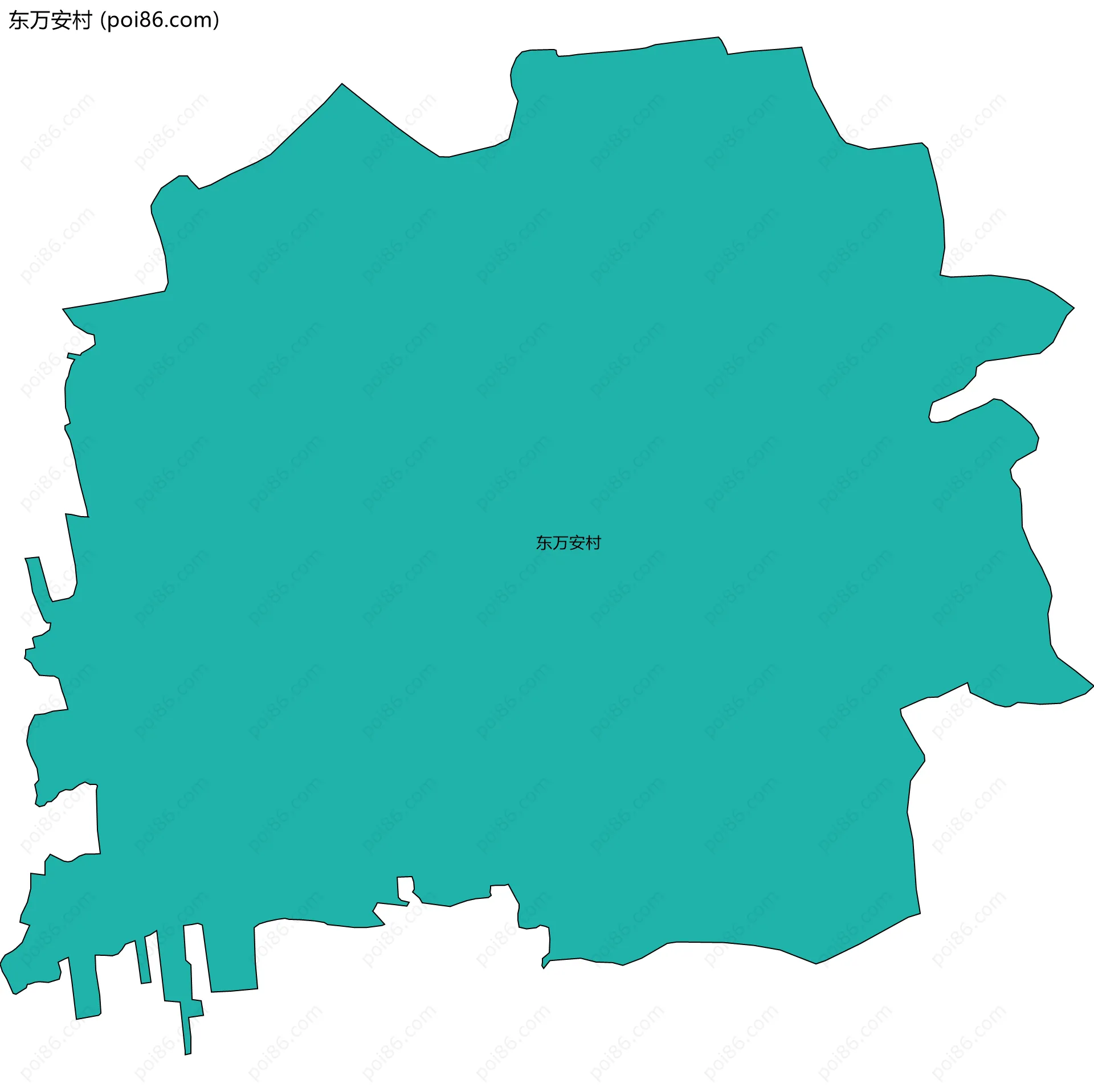 东万安村边界地图
