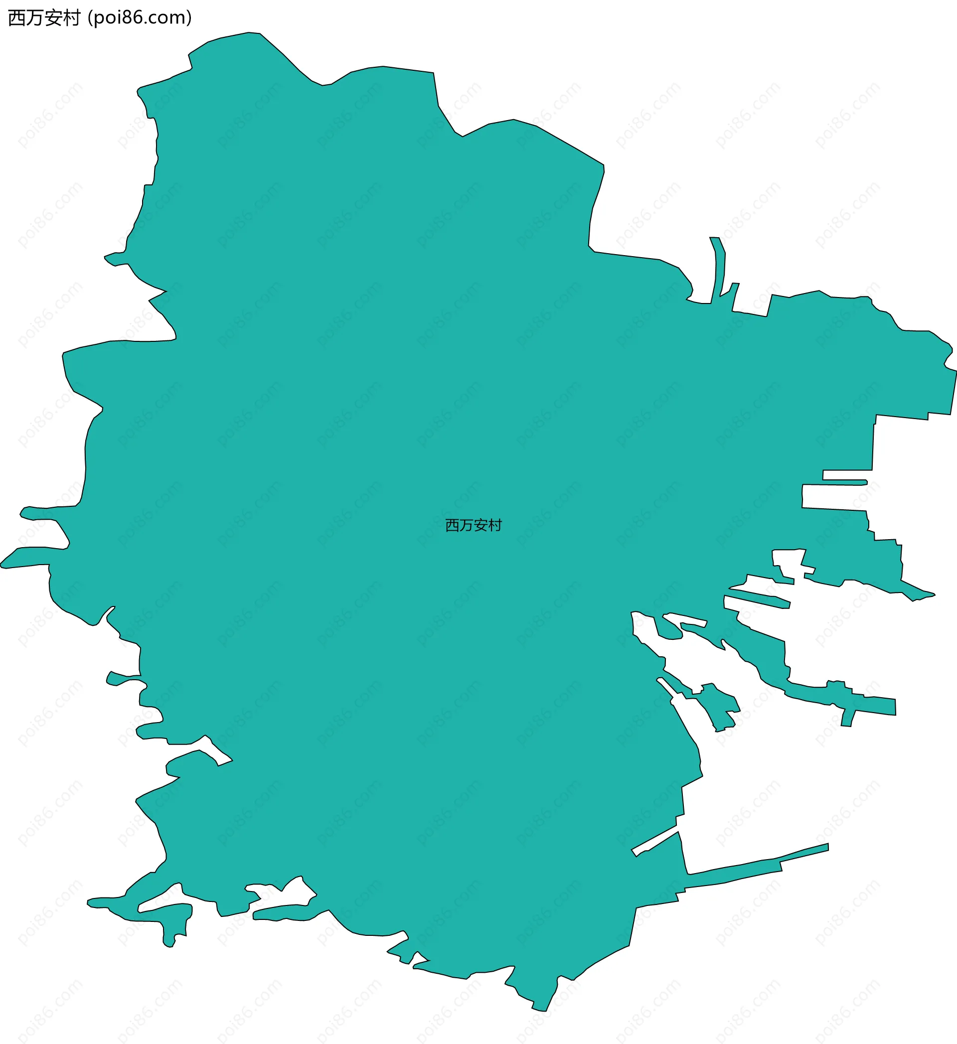 西万安村边界地图