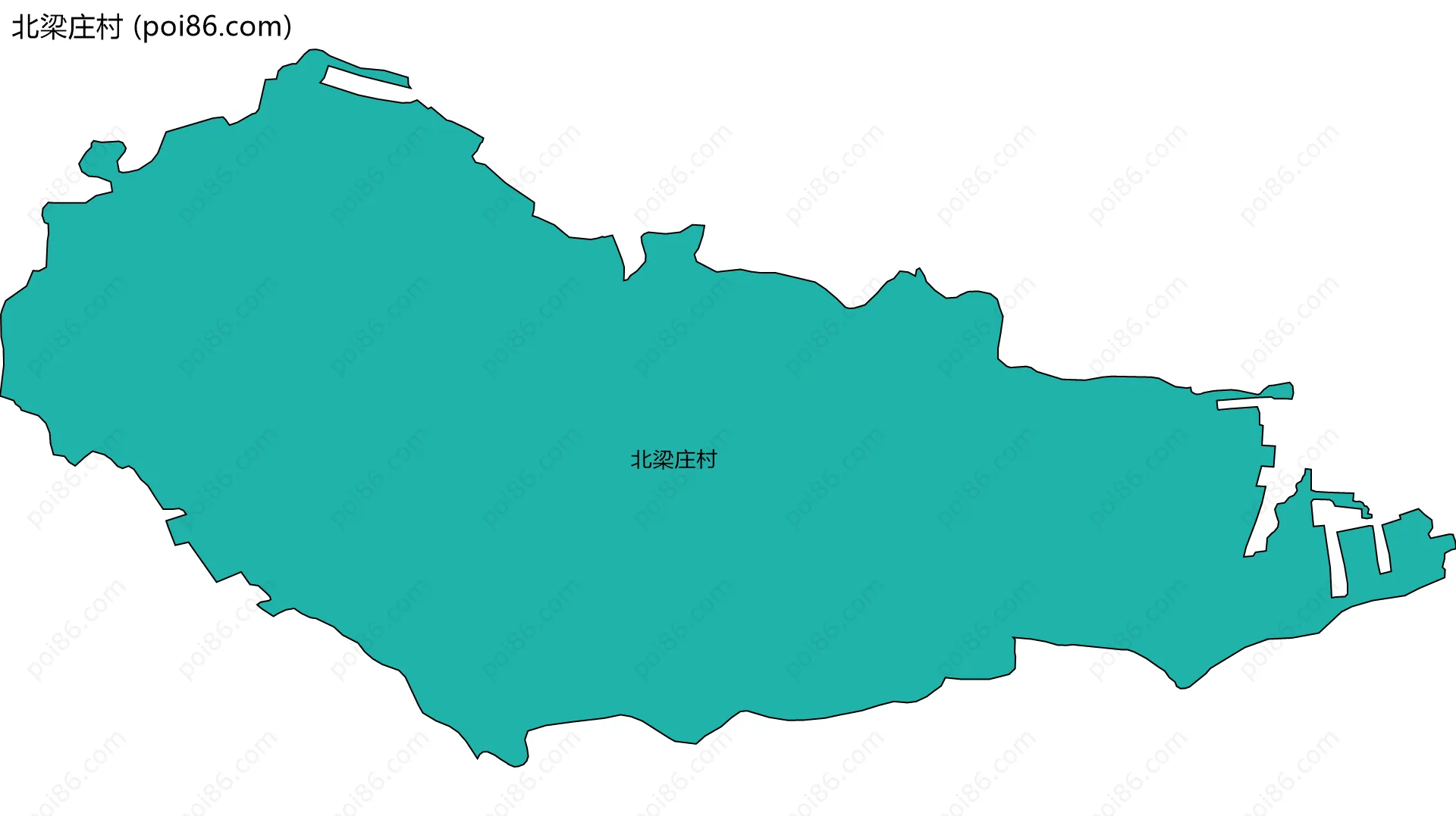 北梁庄村边界地图