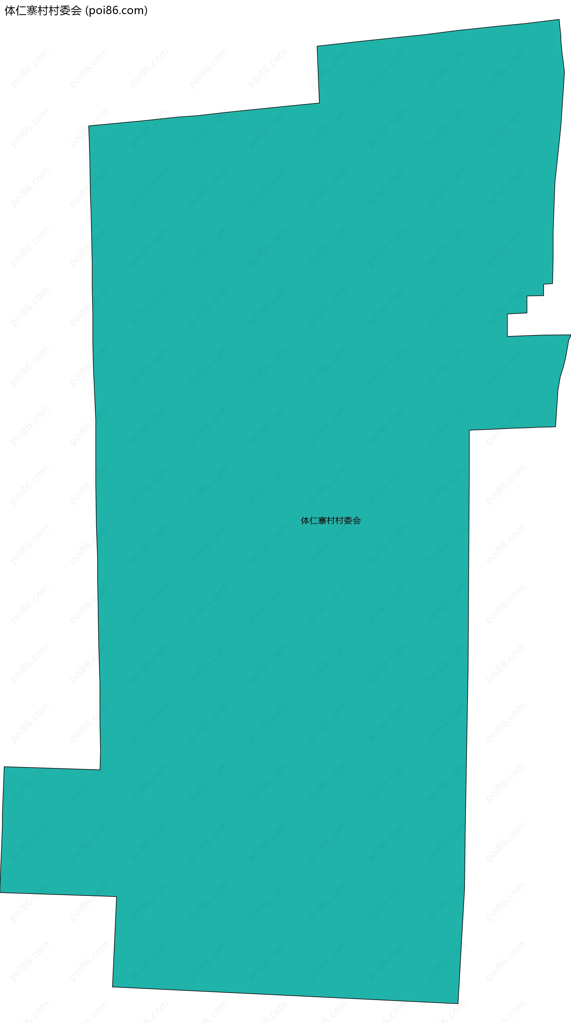 体仁寨村村委会边界地图