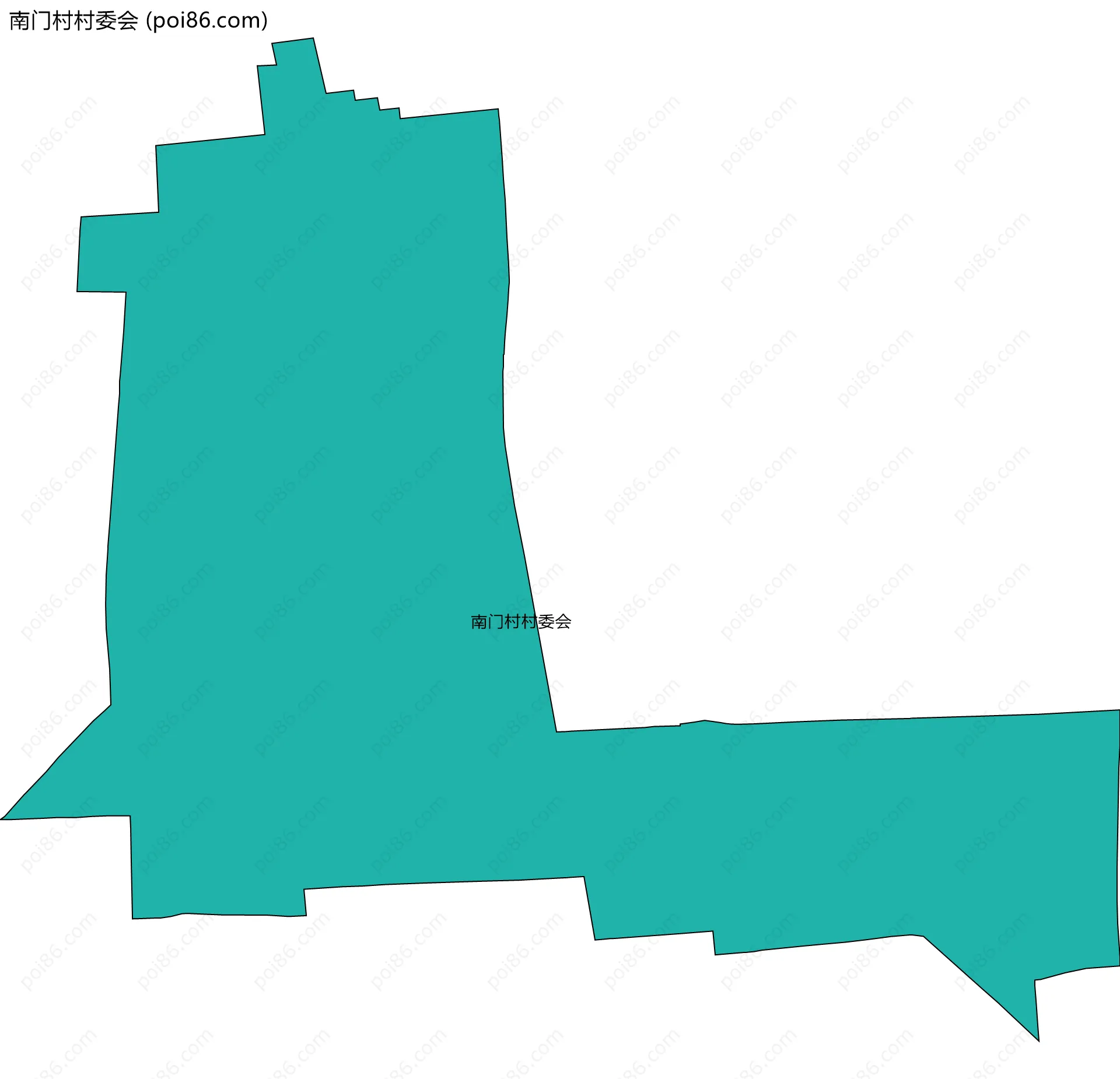 南门村村委会边界地图