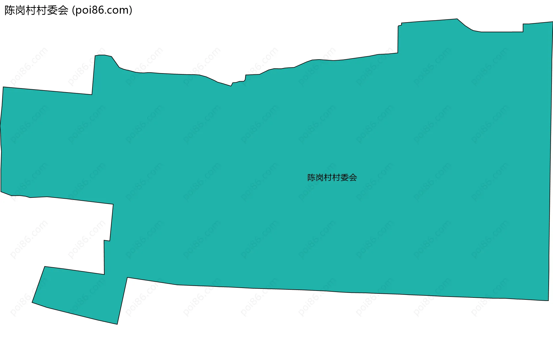陈岗村村委会边界地图