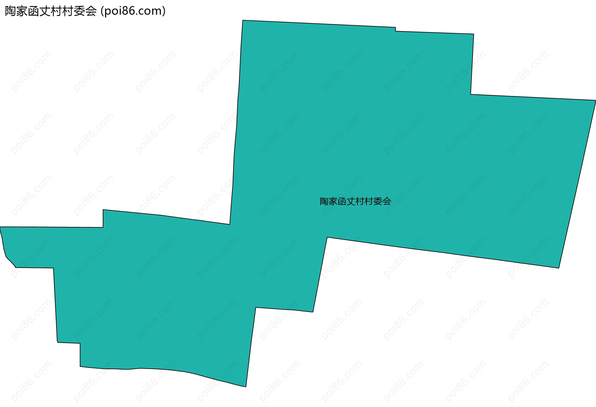 陶家函丈村村委会边界地图