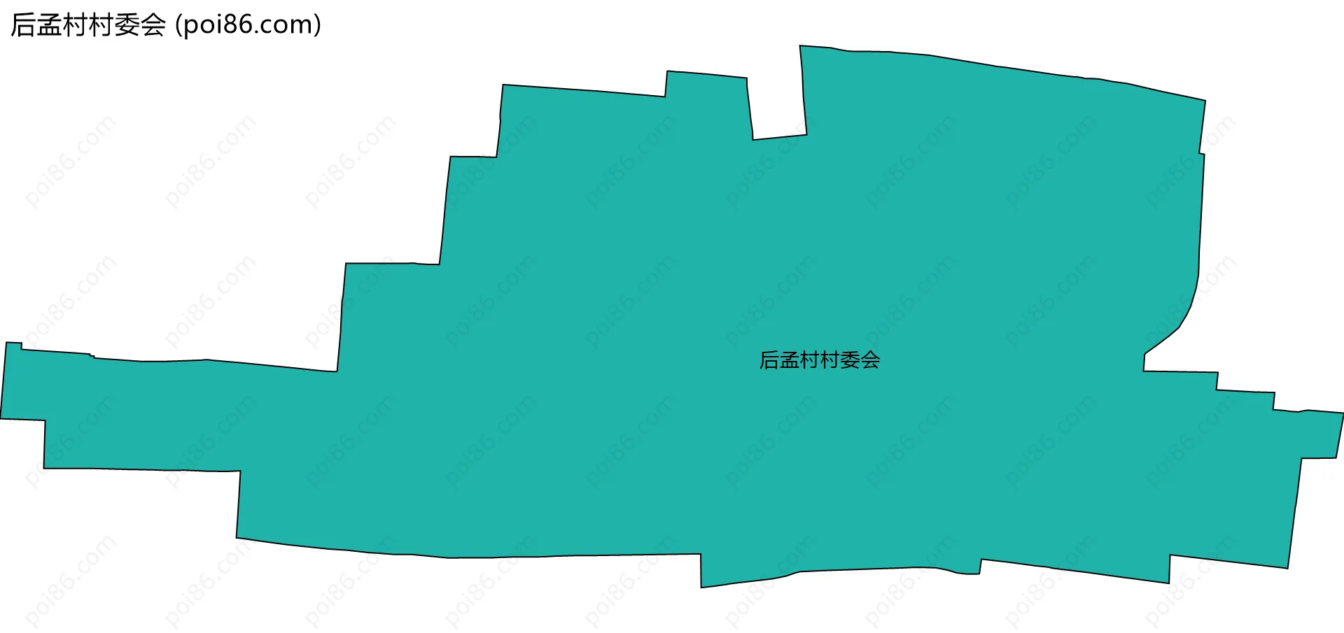 后孟村村委会边界地图