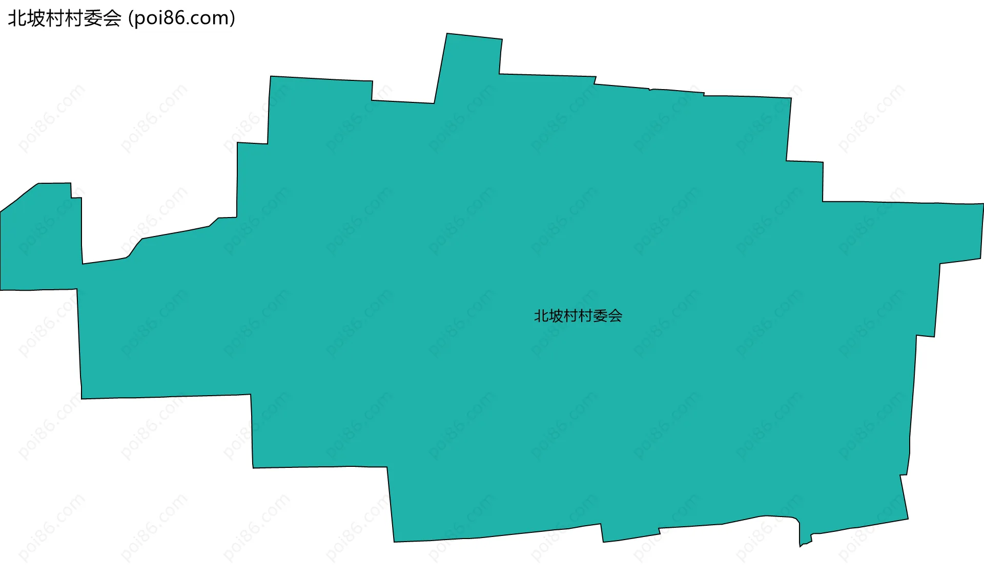 北坡村村委会边界地图