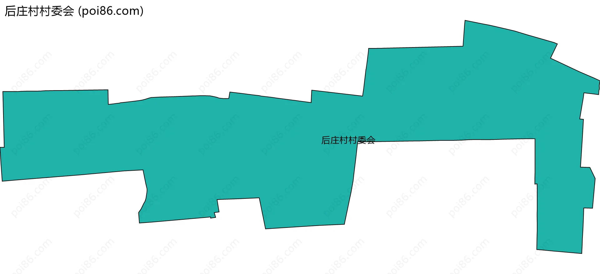 后庄村村委会边界地图