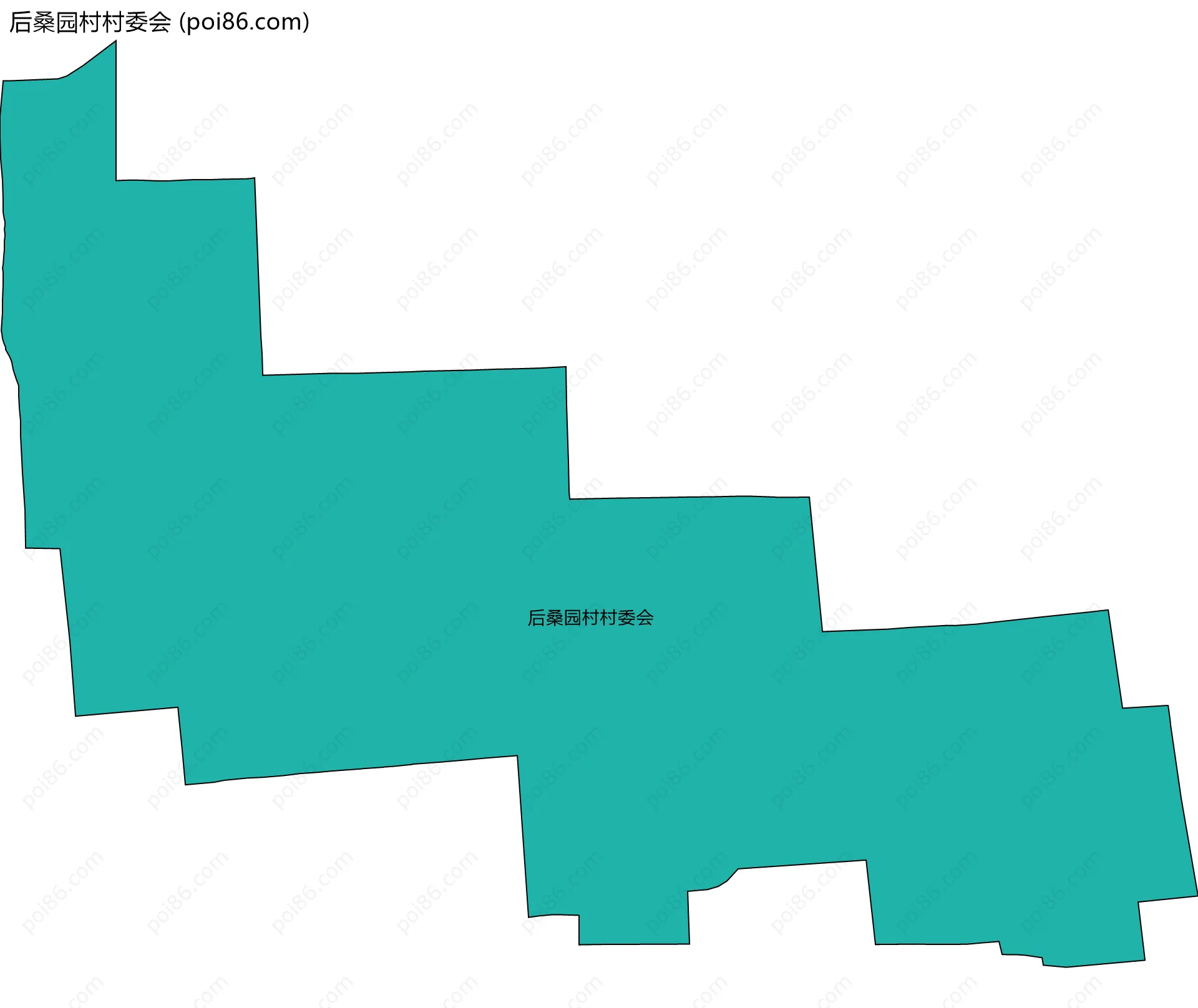 后桑园村村委会边界地图