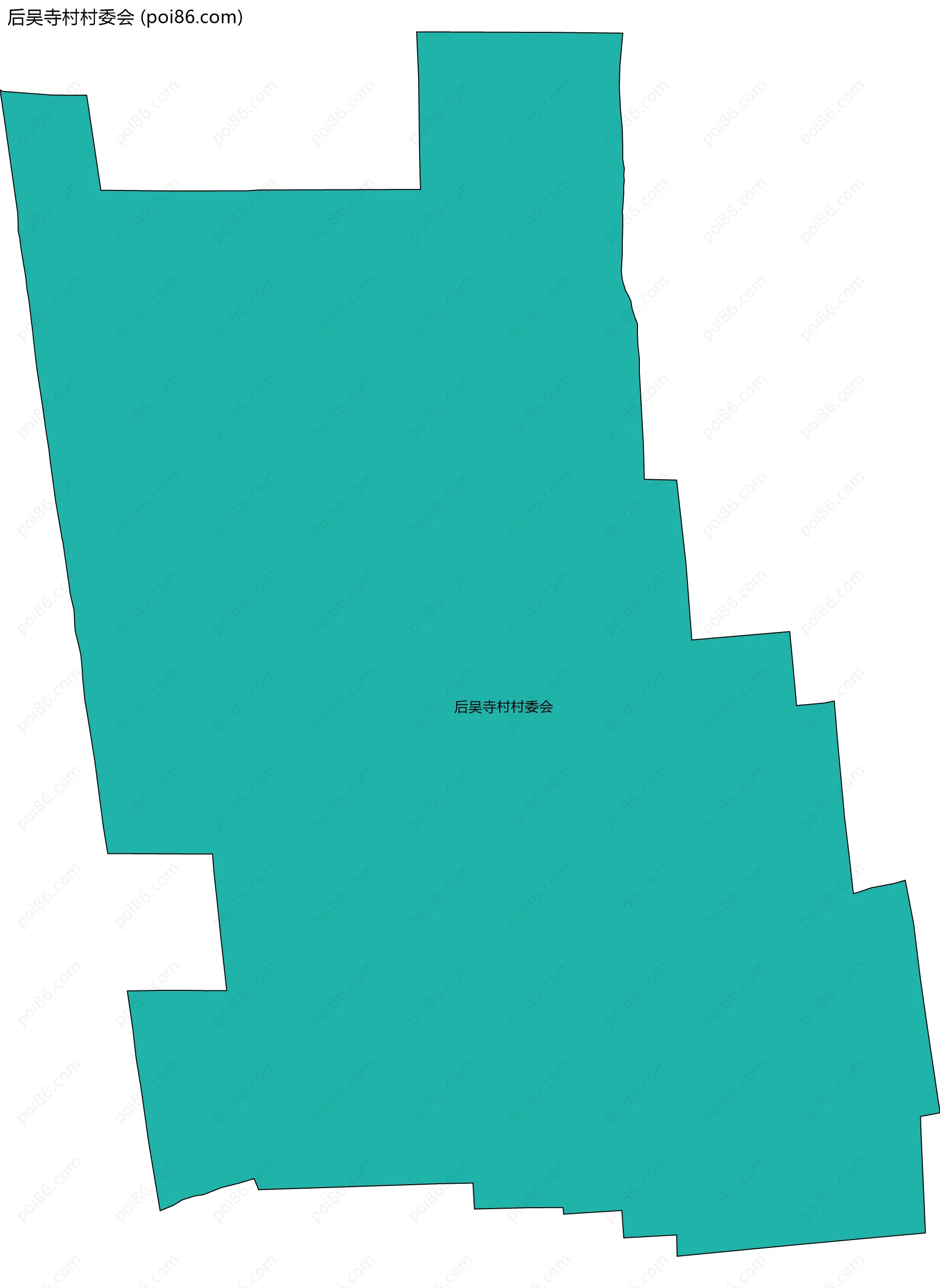 后吴寺村村委会边界地图