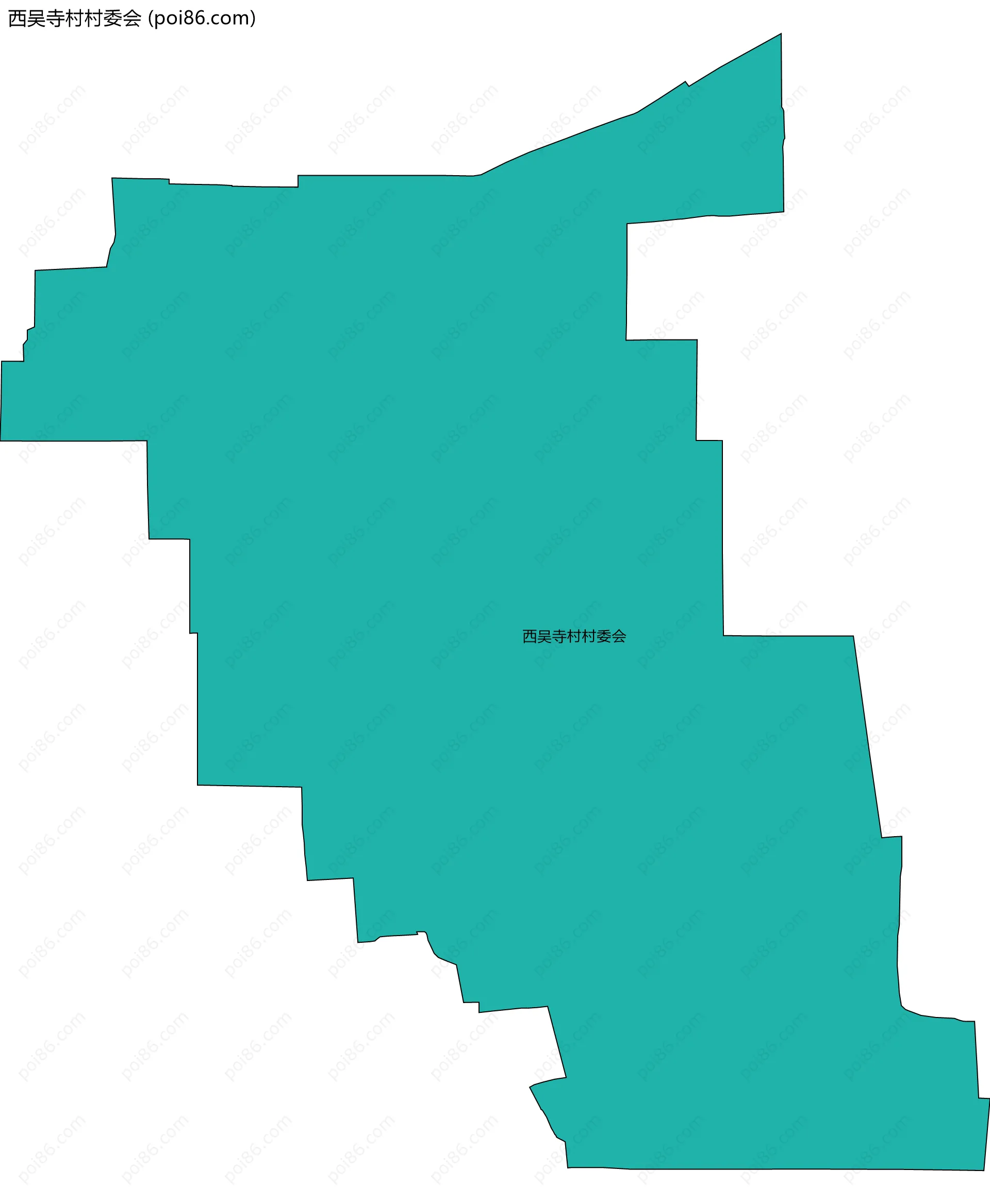 西吴寺村村委会边界地图