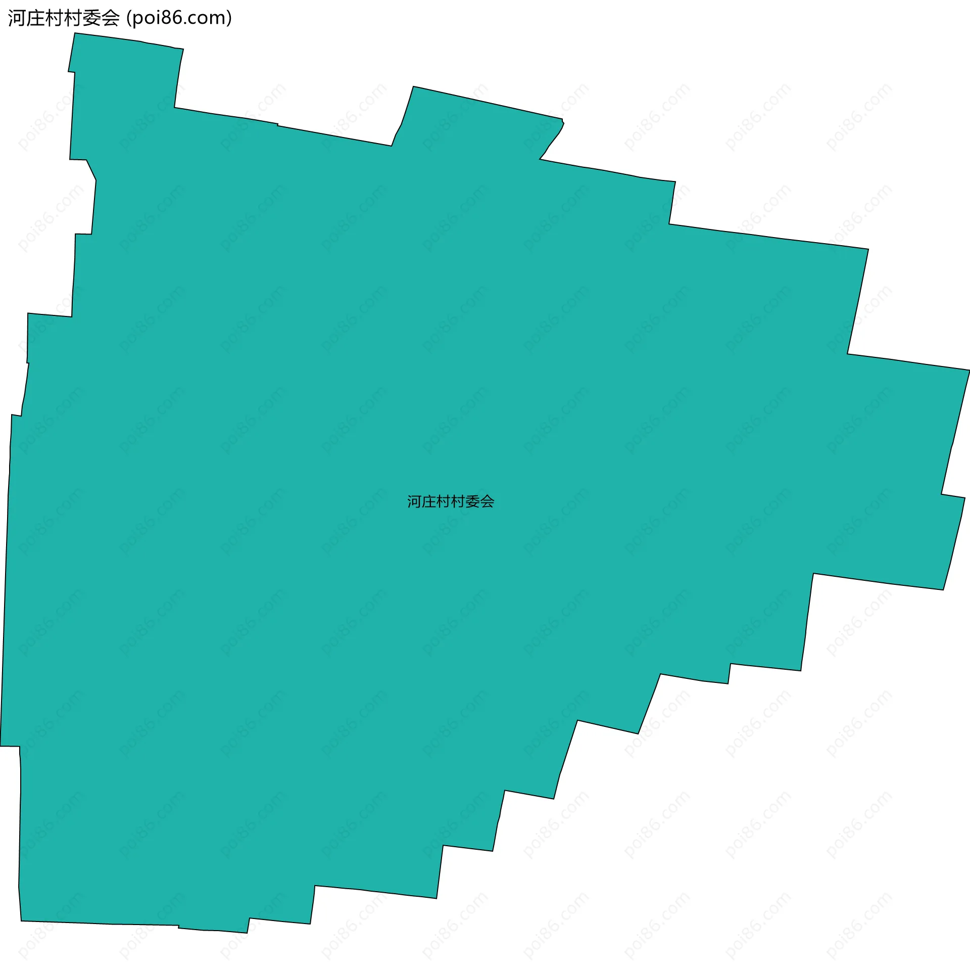 河庄村村委会边界地图