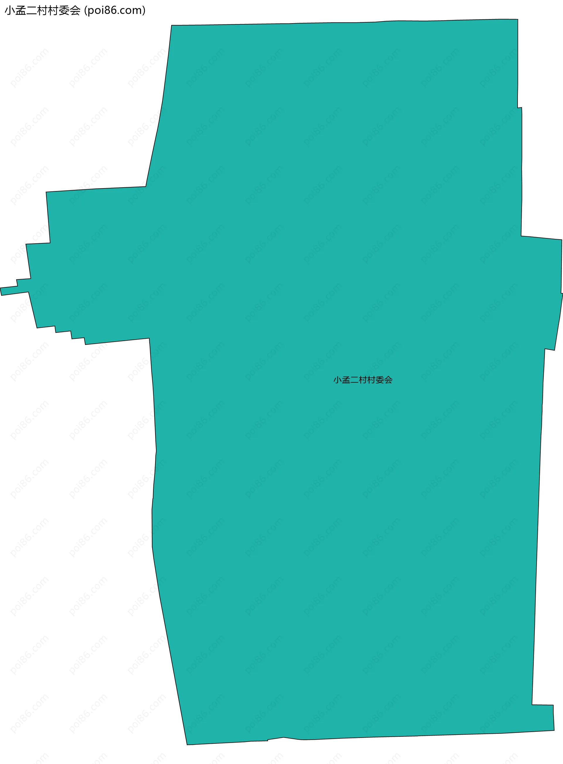 小孟二村村委会边界地图