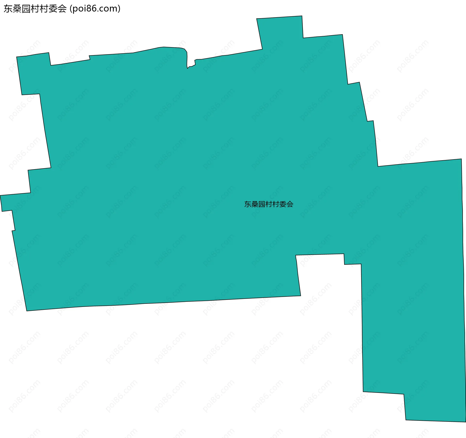 东桑园村村委会边界地图
