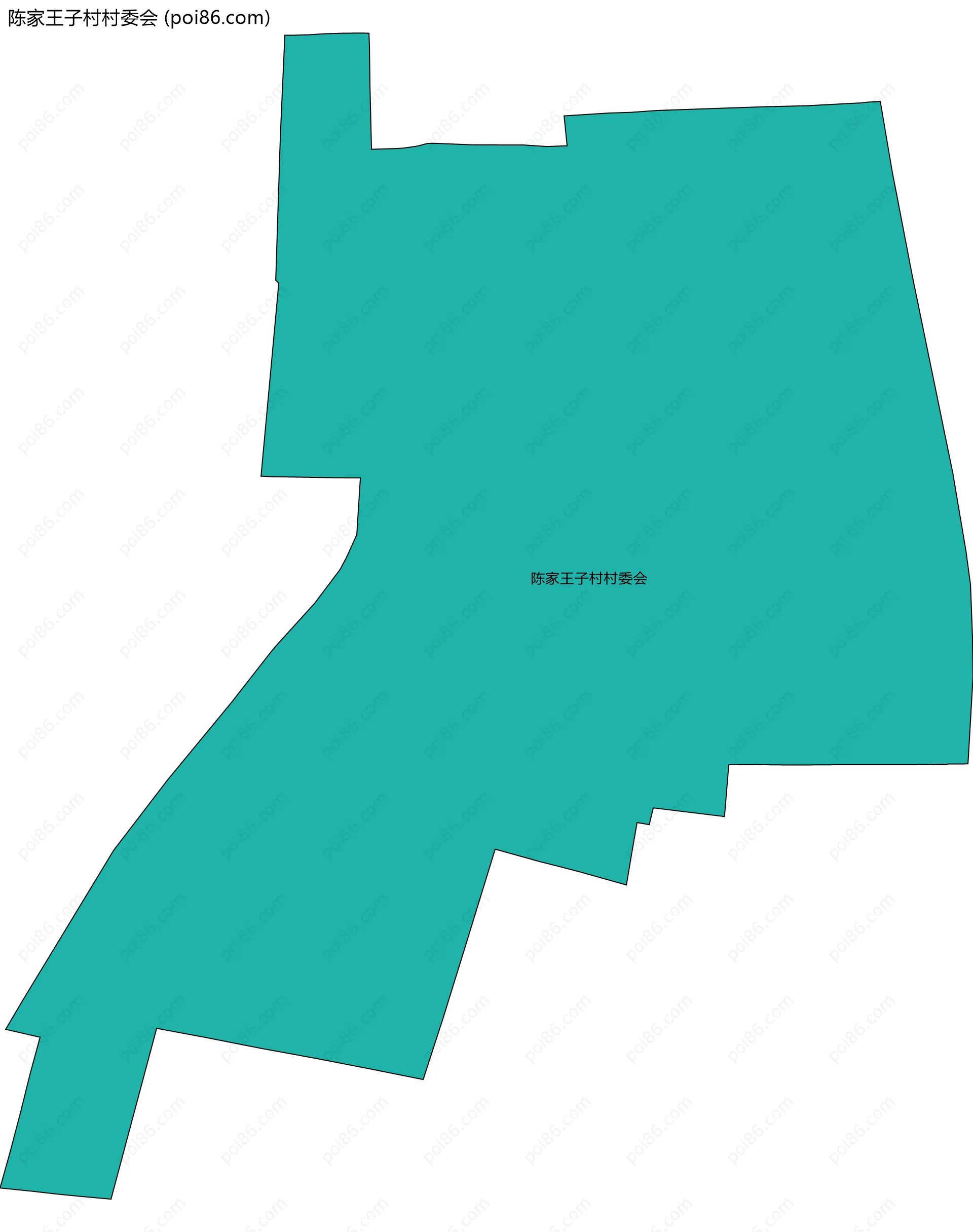 陈家王子村村委会边界地图