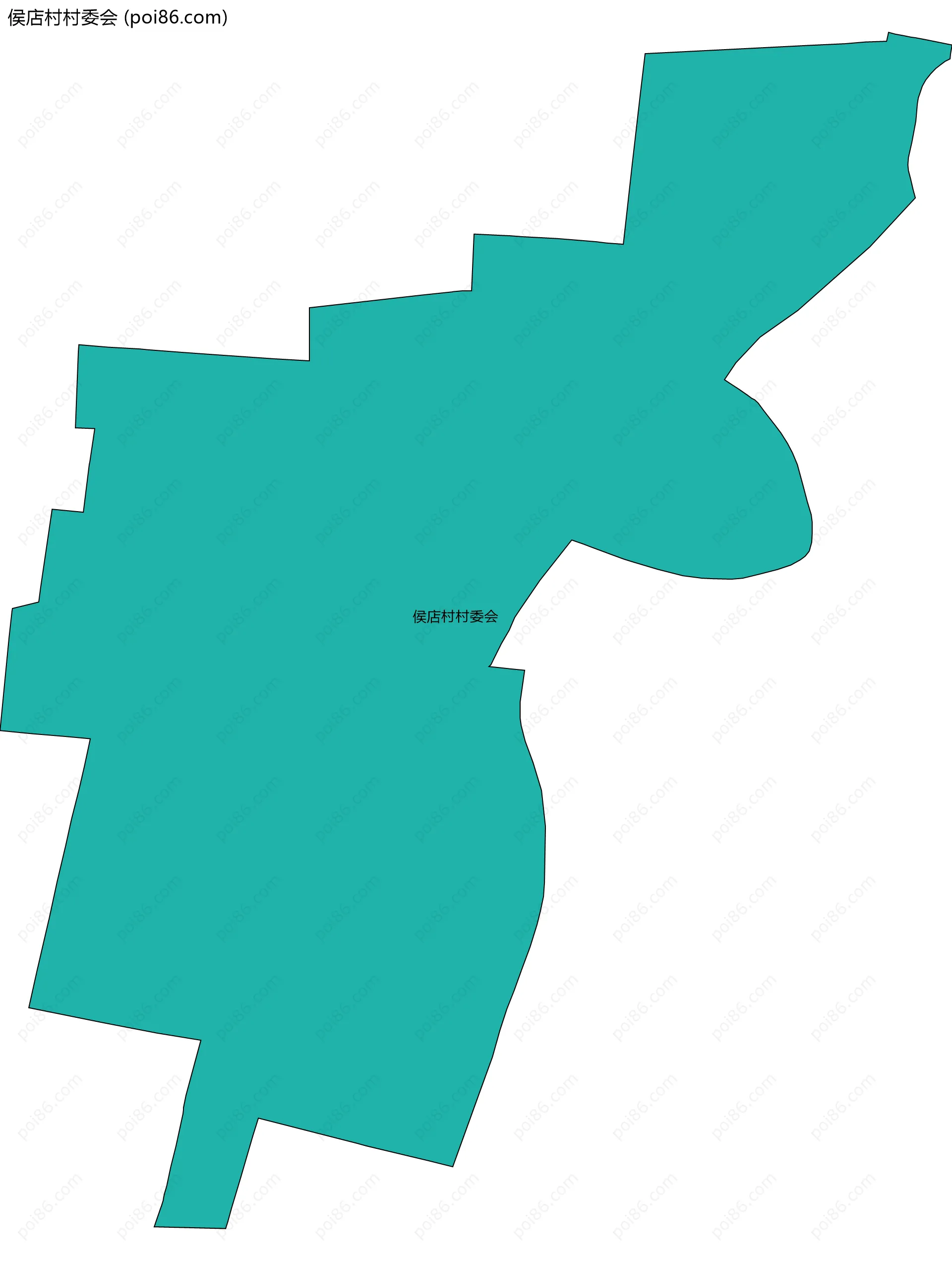 侯店村村委会边界地图