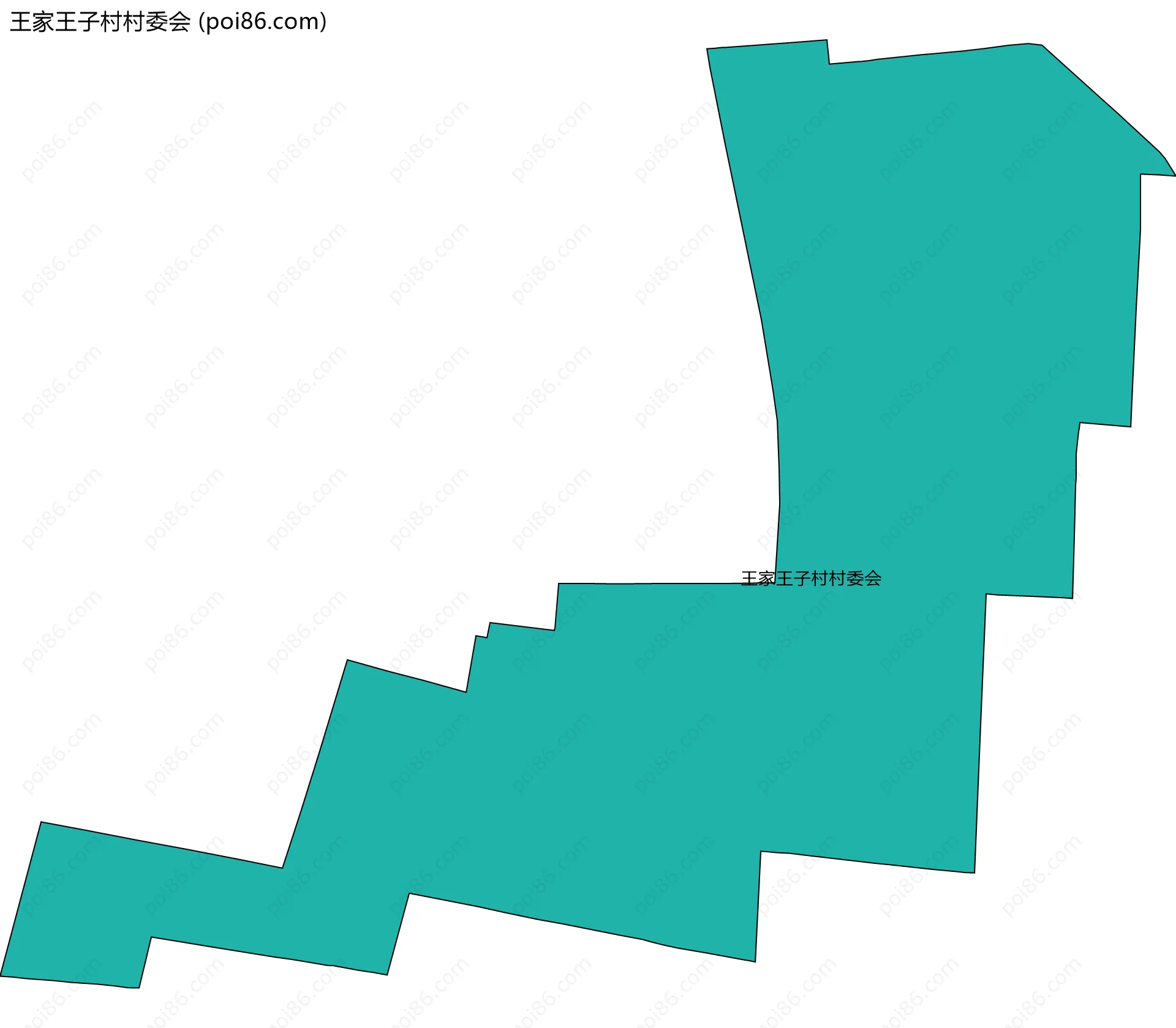 王家王子村村委会边界地图