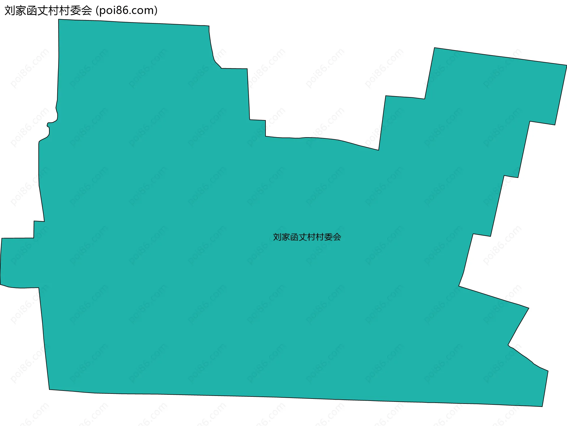刘家函丈村村委会边界地图