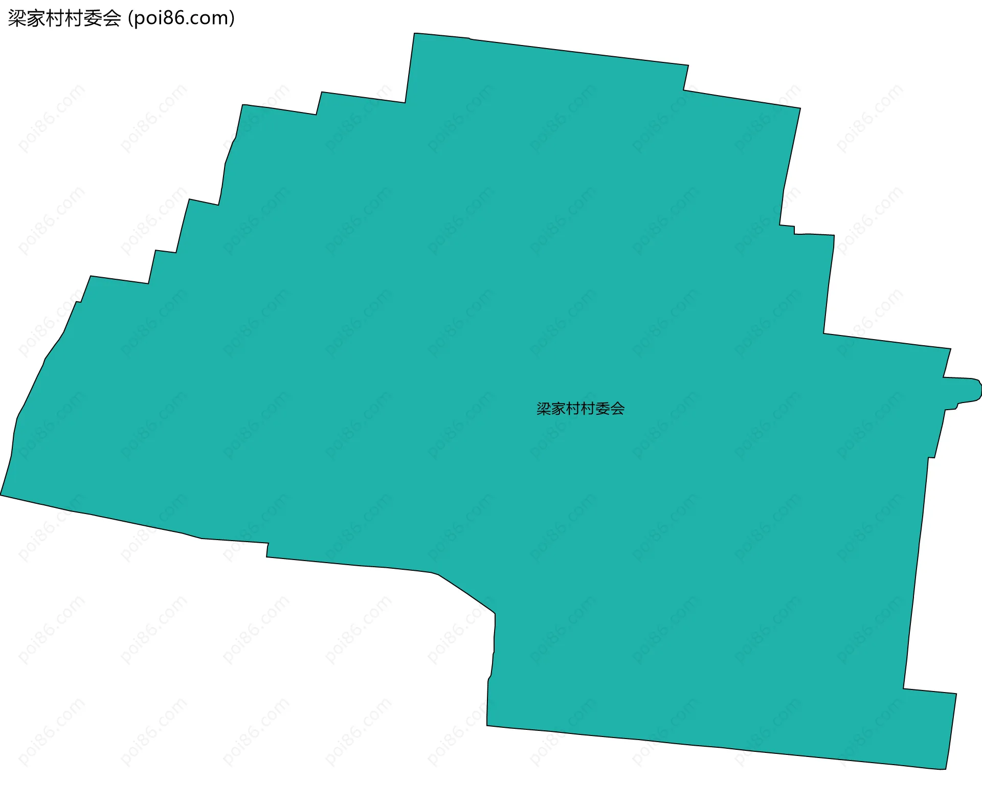 梁家村村委会边界地图