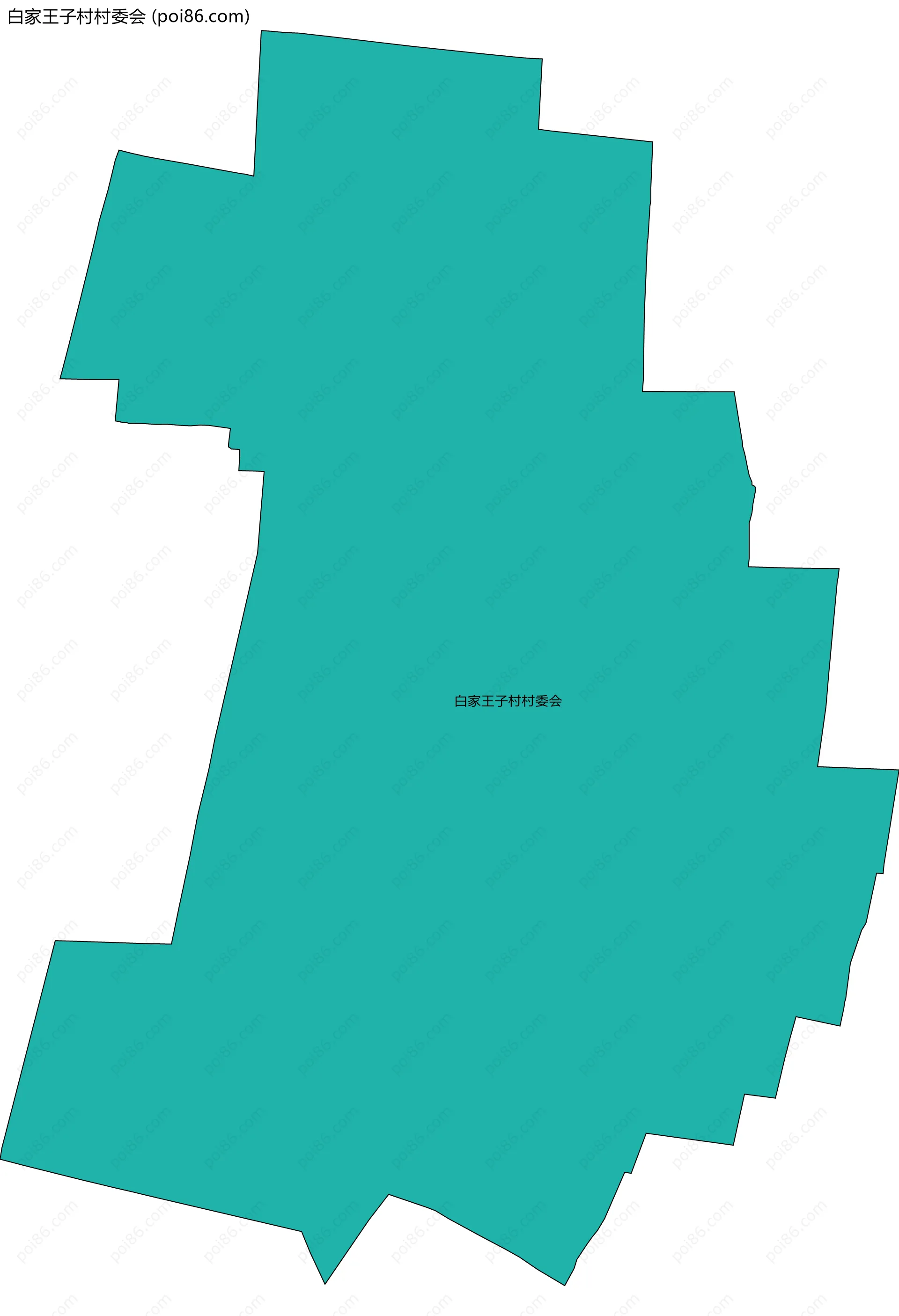 白家王子村村委会边界地图