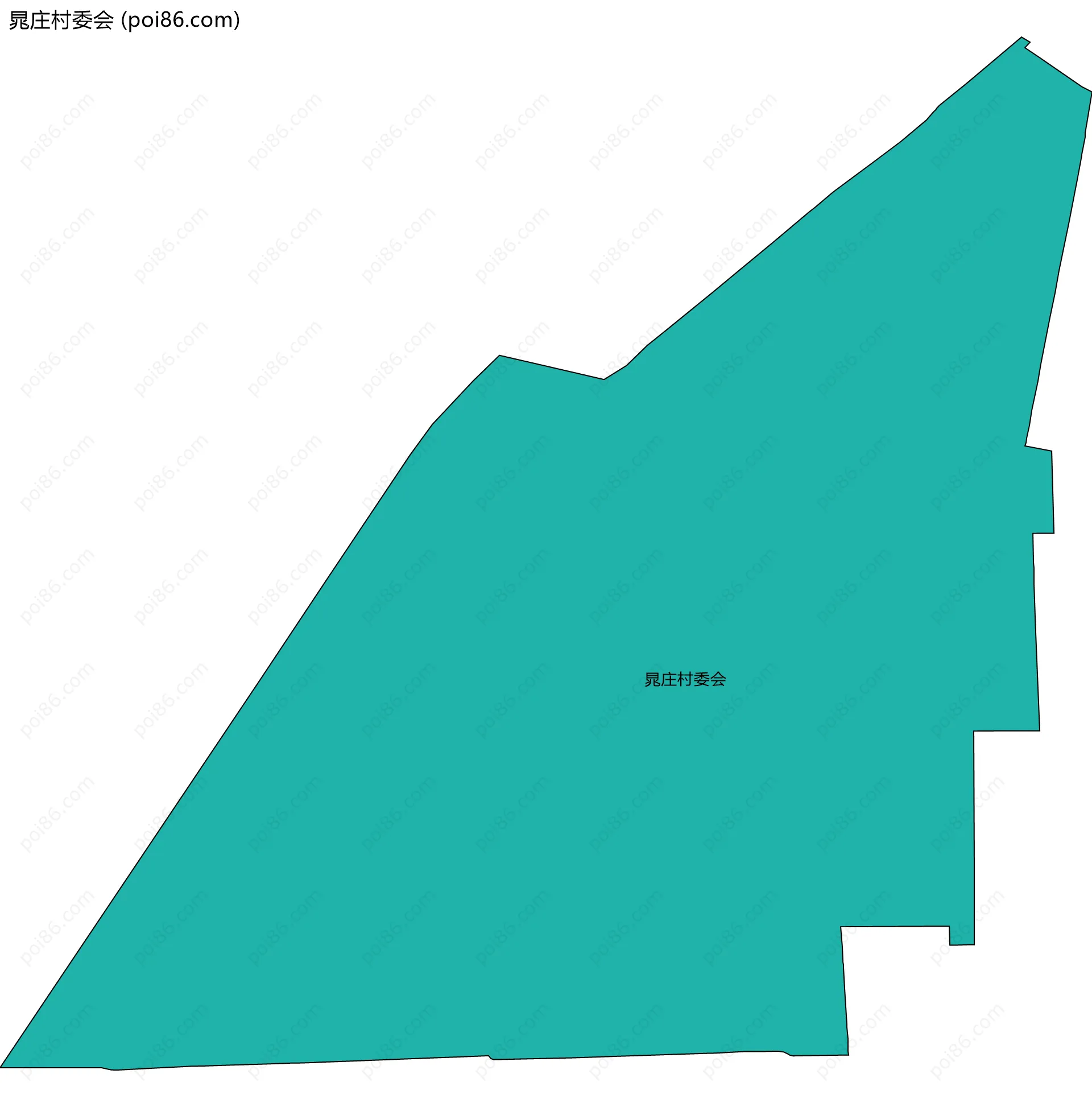 晁庄村委会边界地图