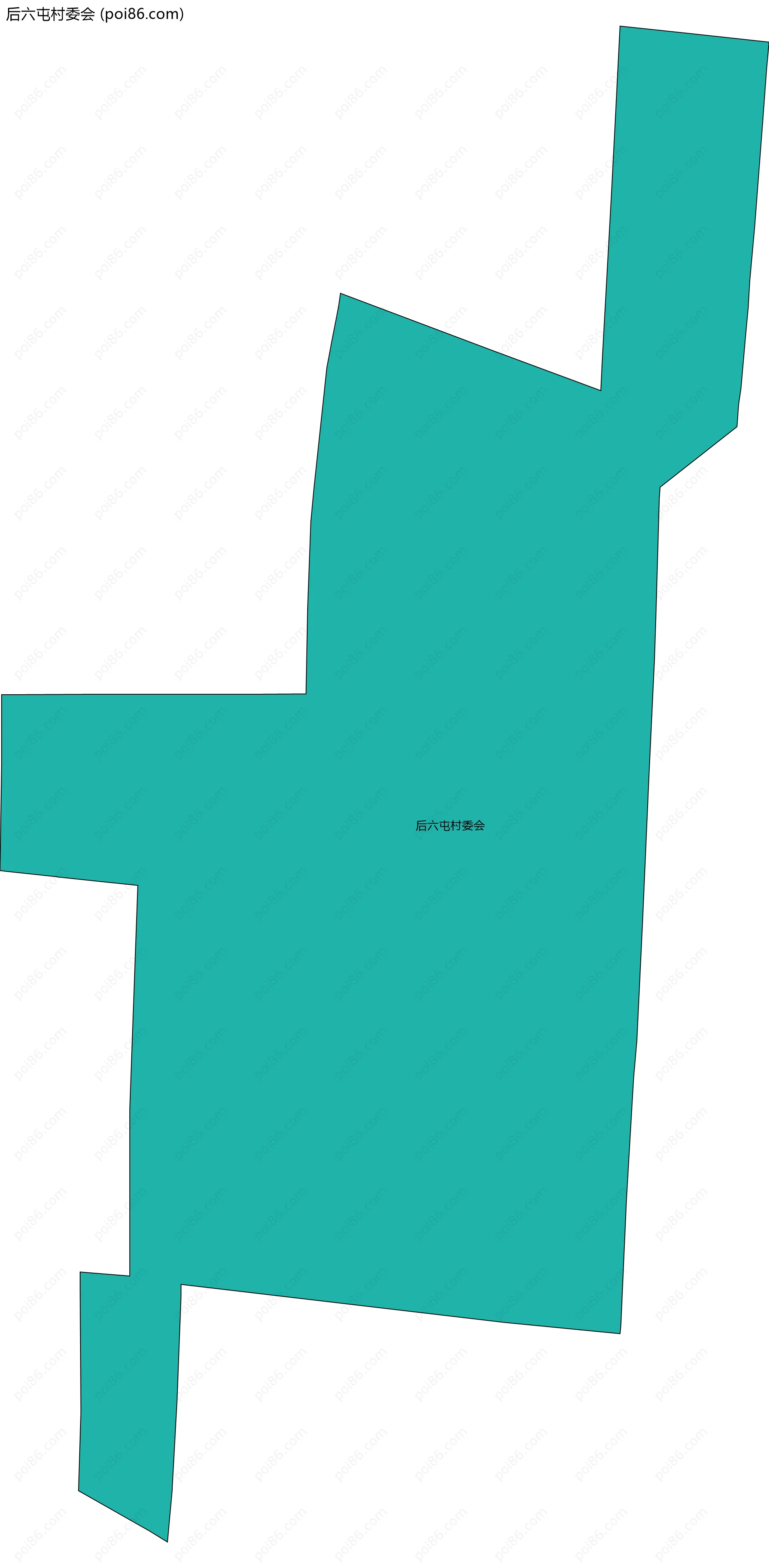 后六屯村委会边界地图