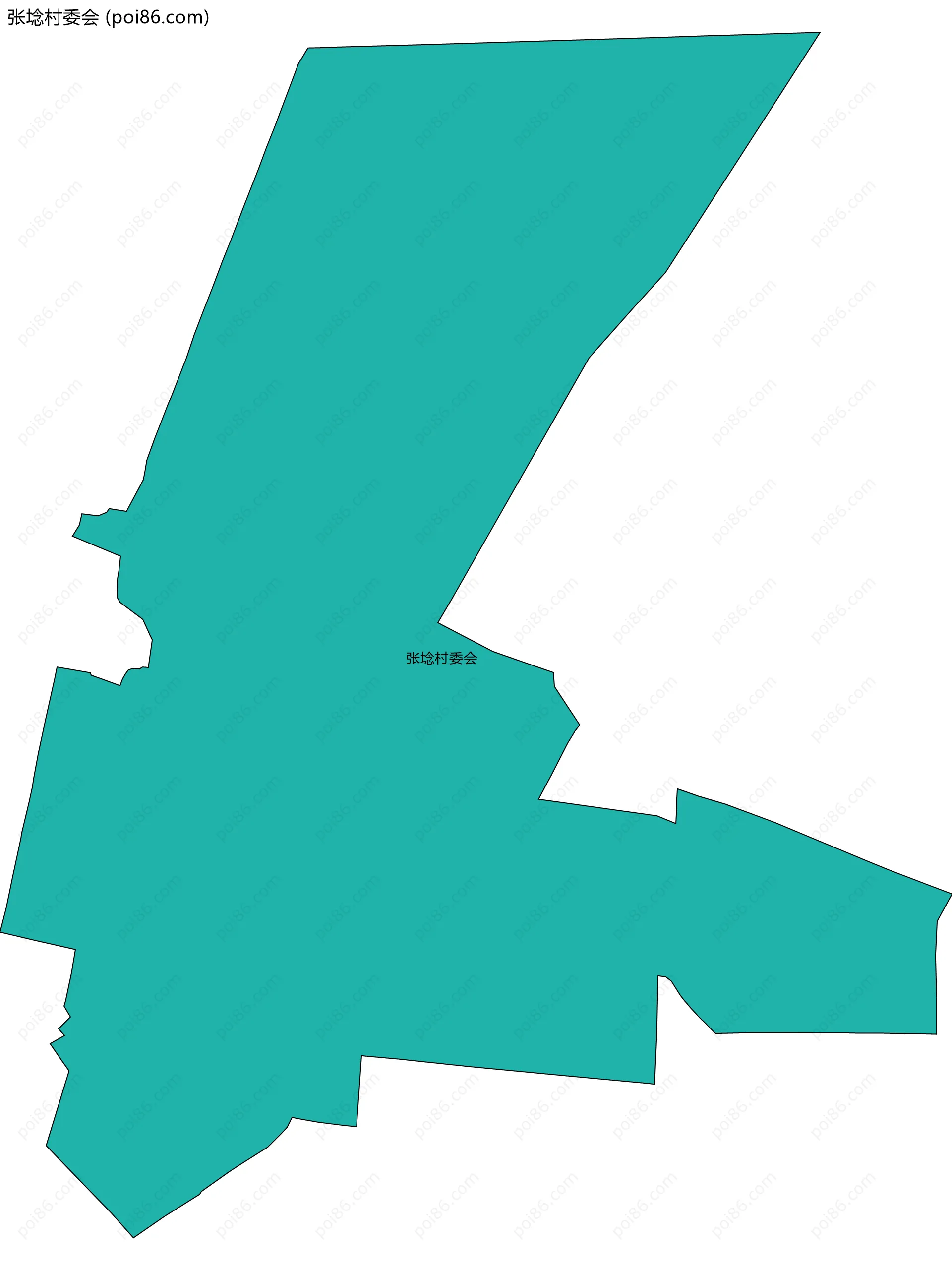 张埝村委会边界地图