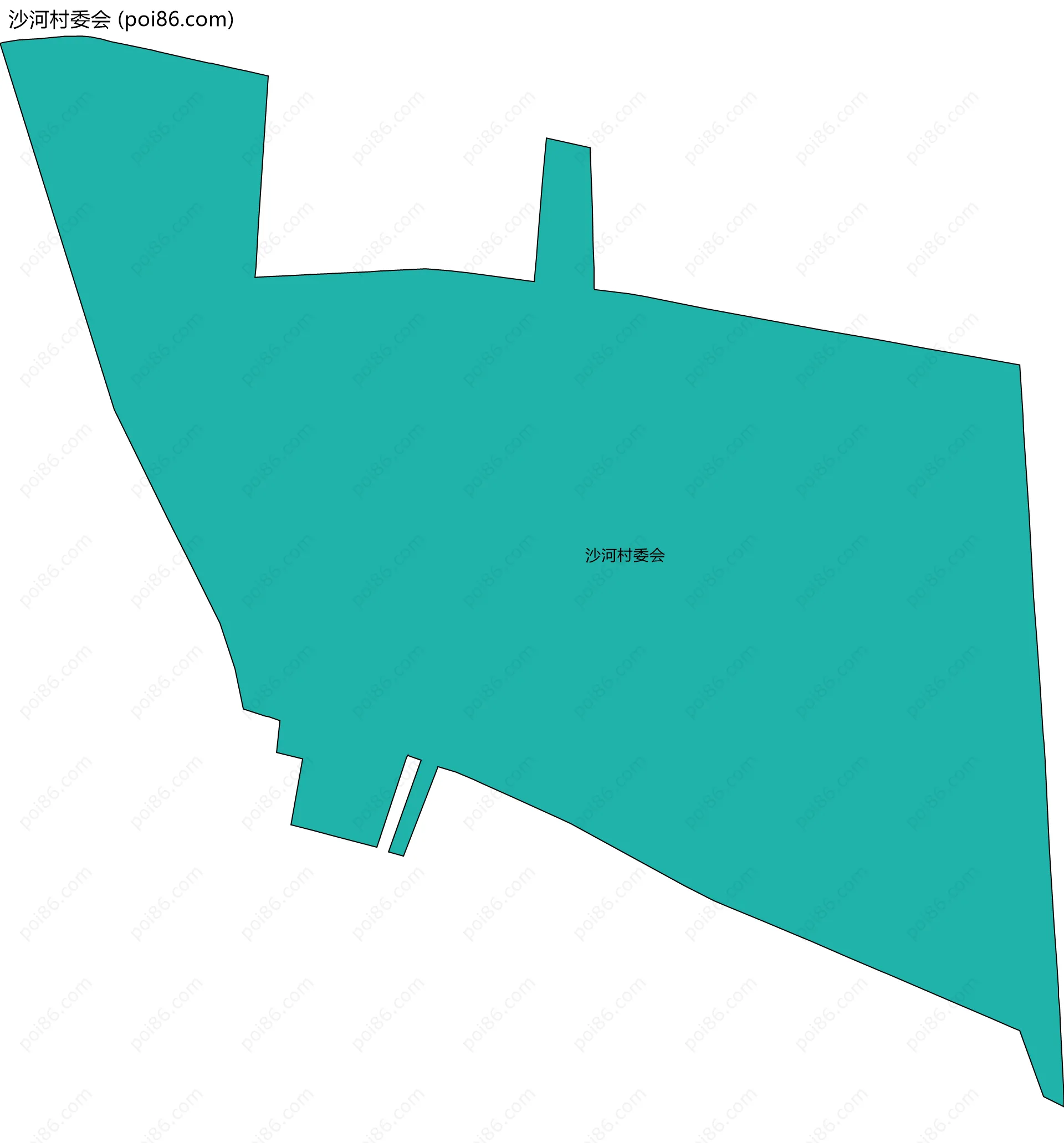 沙河村委会边界地图