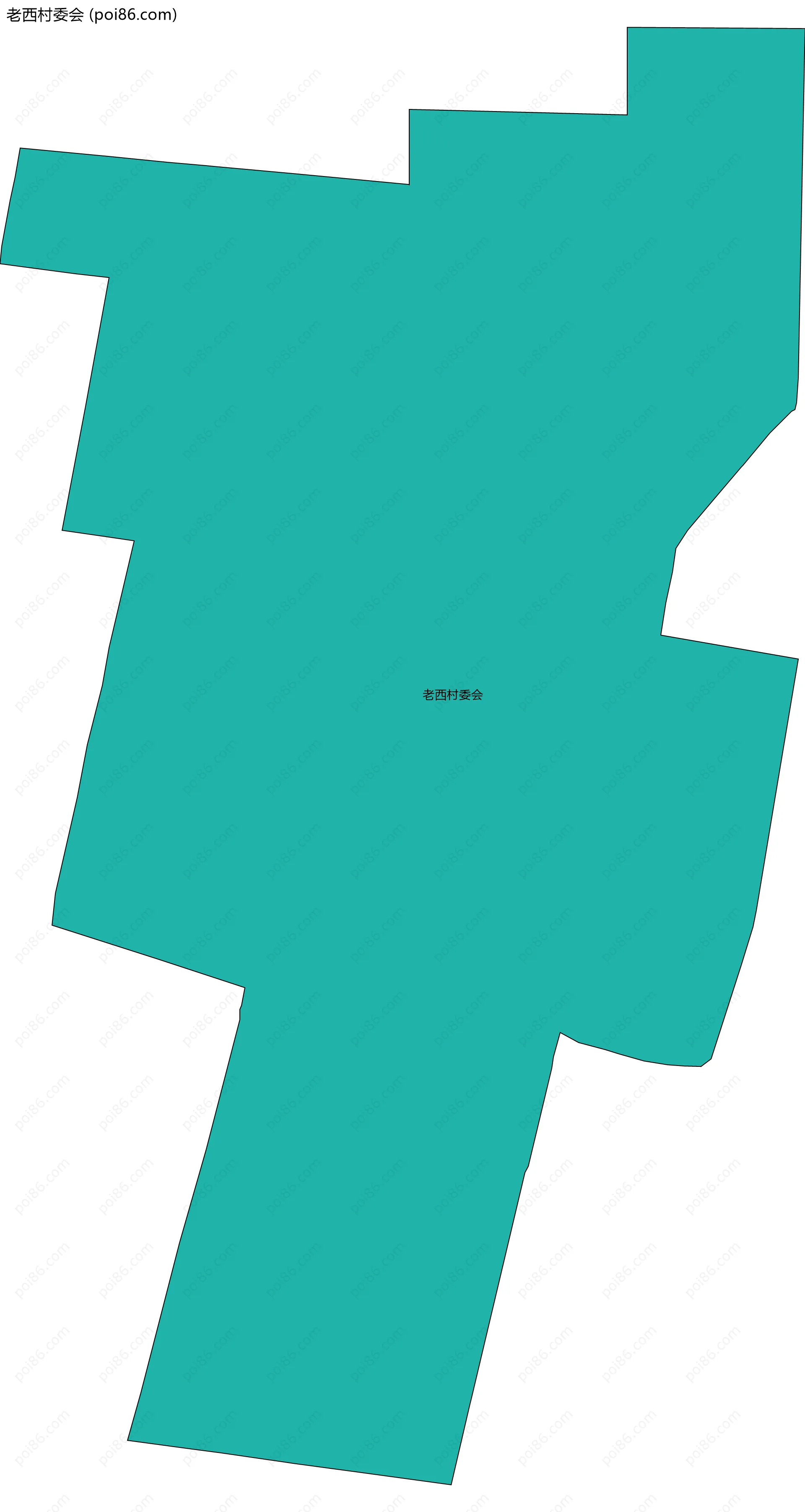 老西村委会边界地图