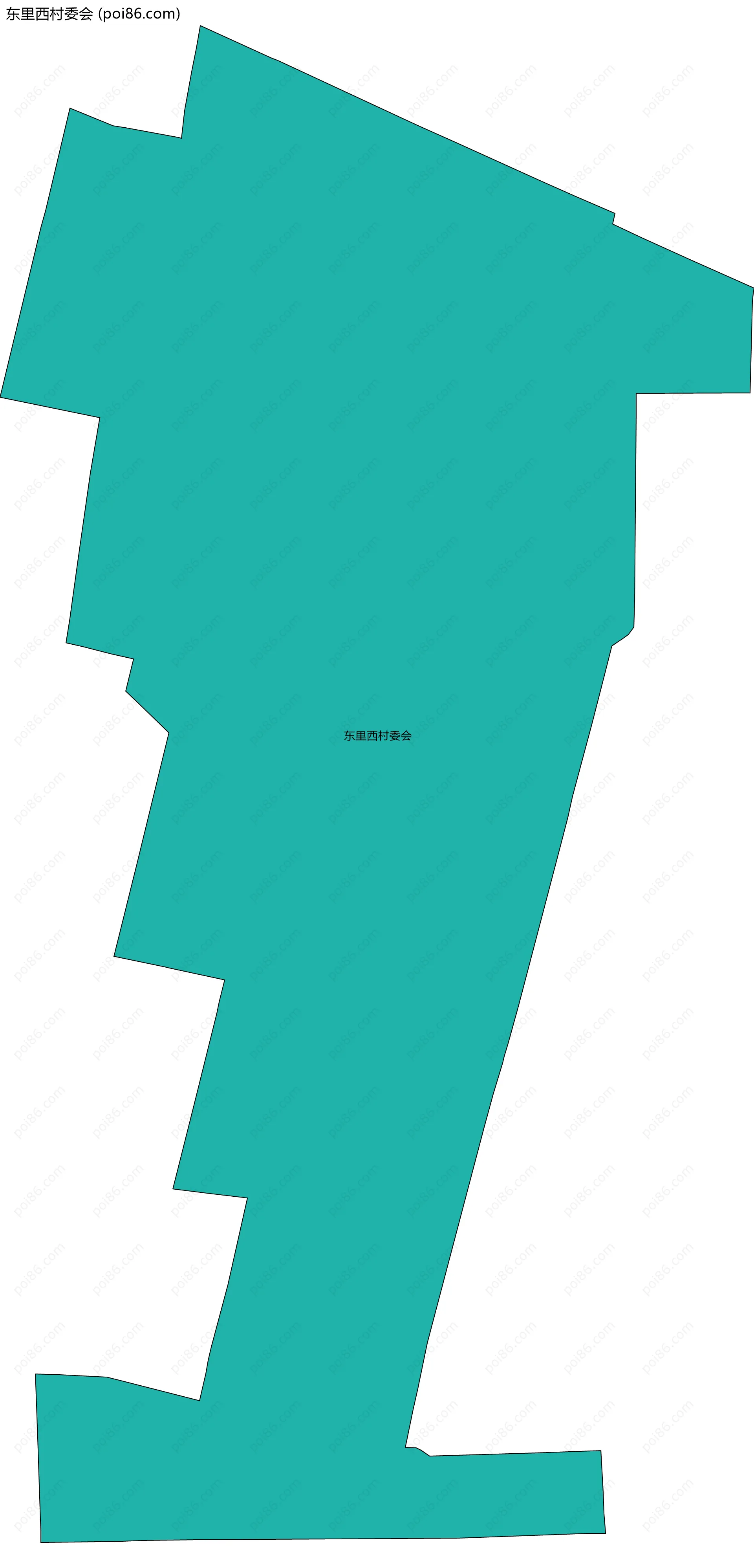 东里西村委会边界地图