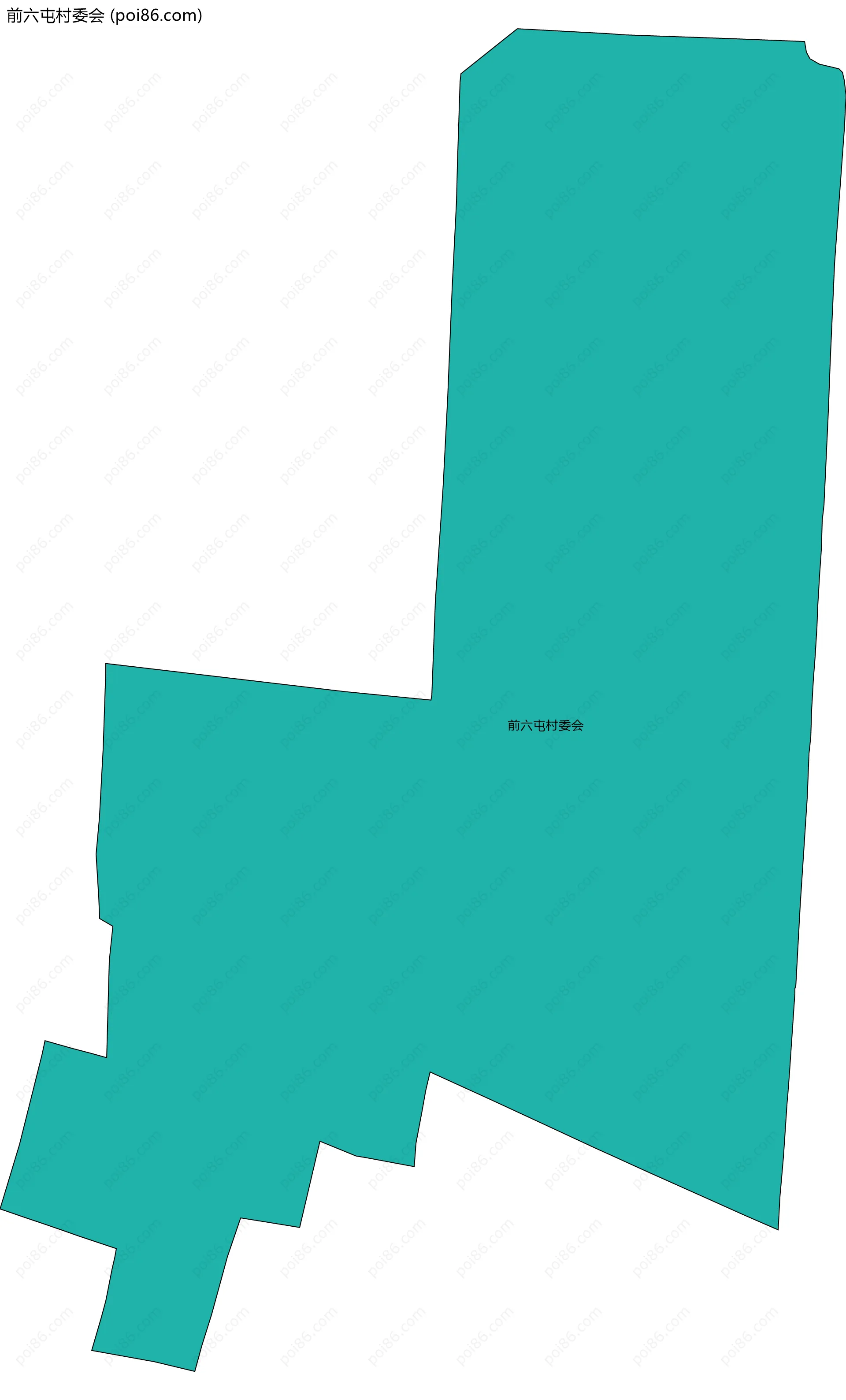 前六屯村委会边界地图