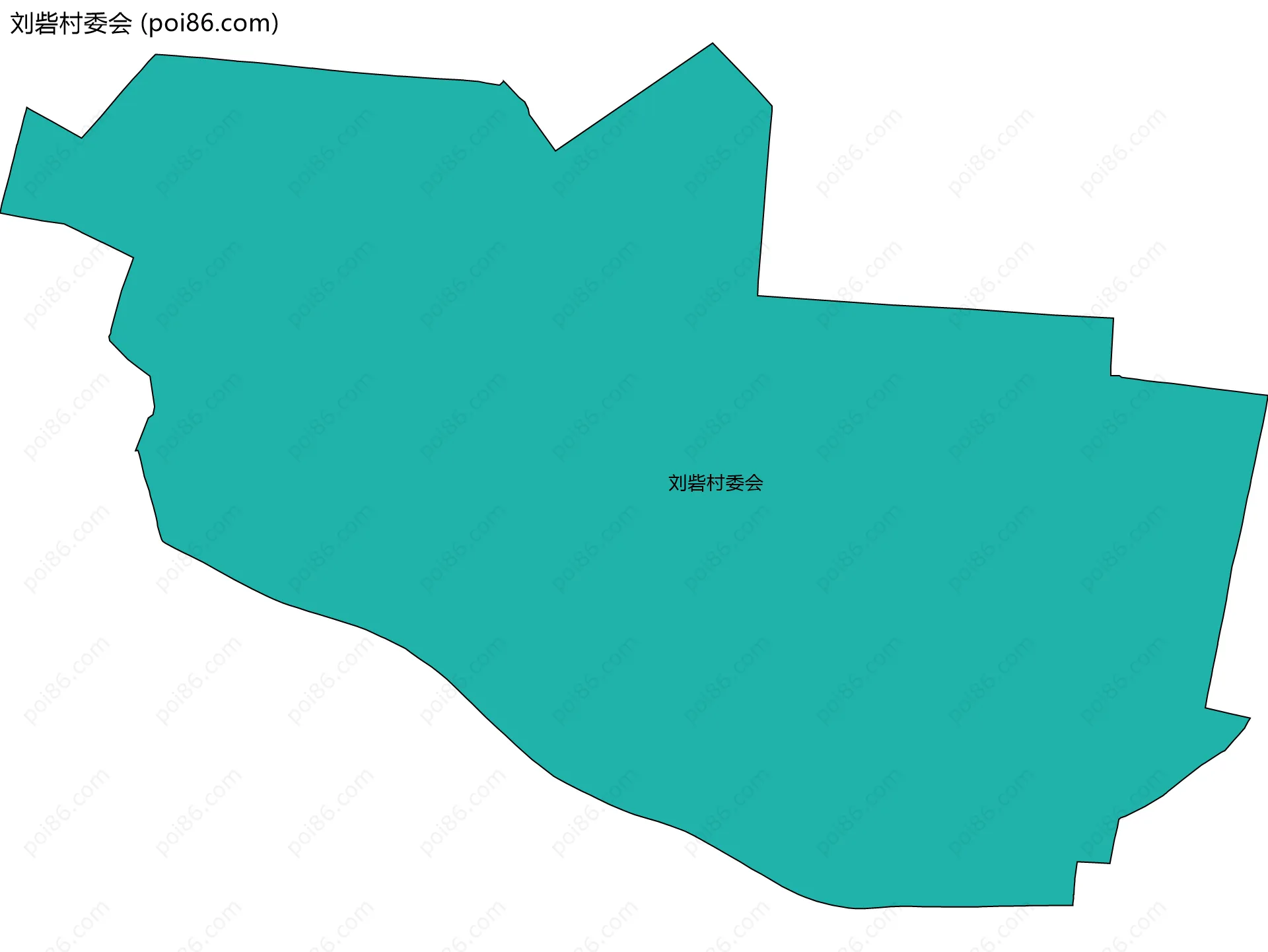 刘砦村委会边界地图