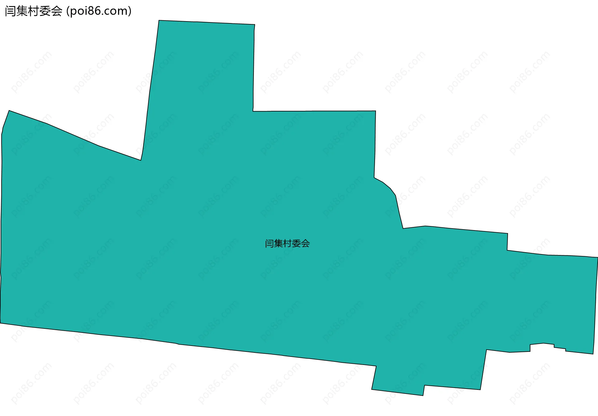闫集村委会边界地图