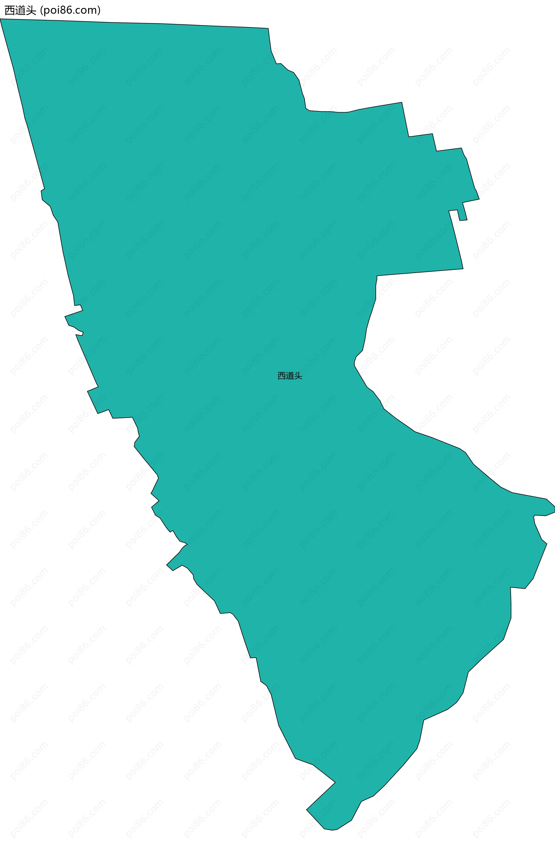 西道头边界地图