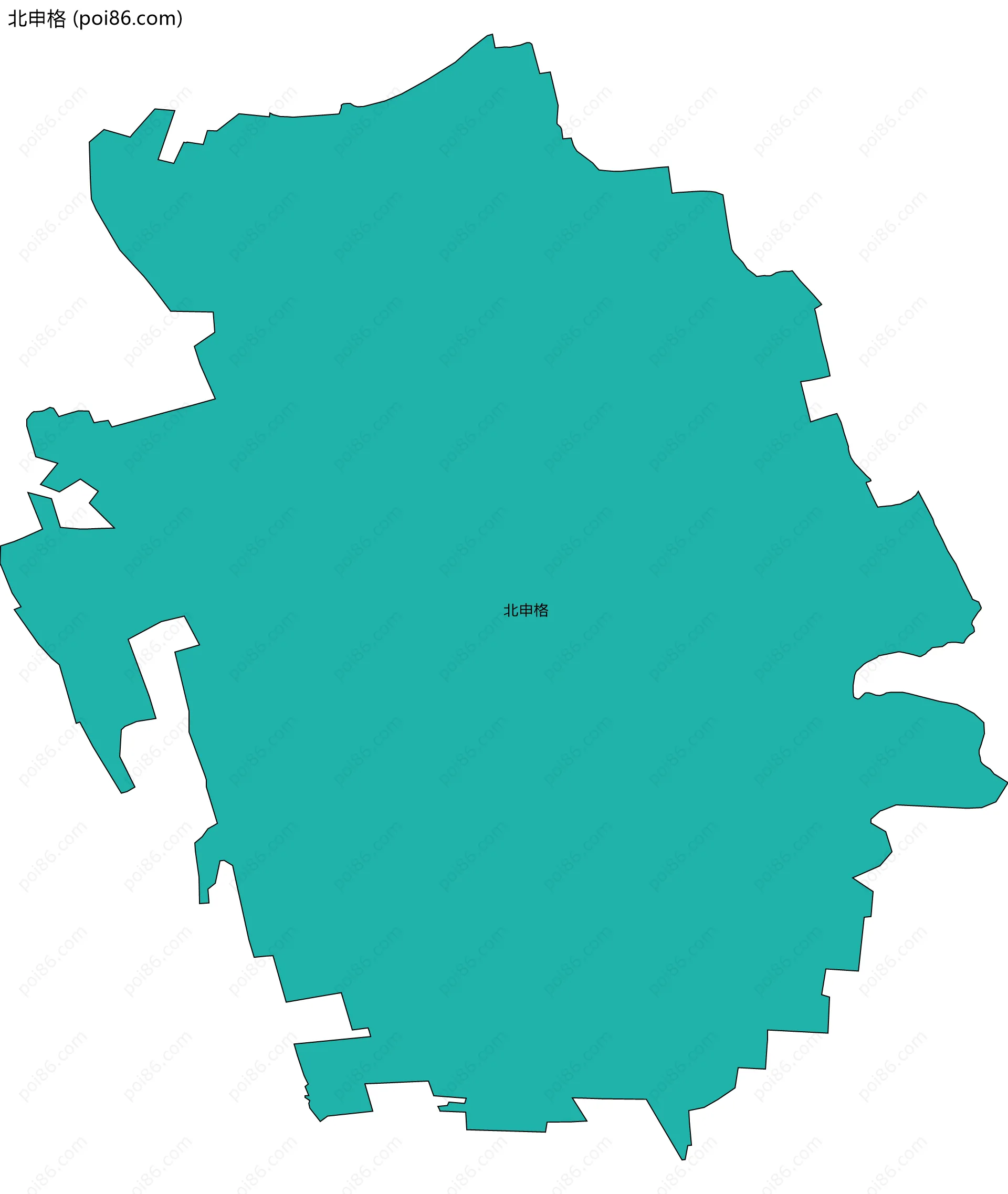 北申格边界地图