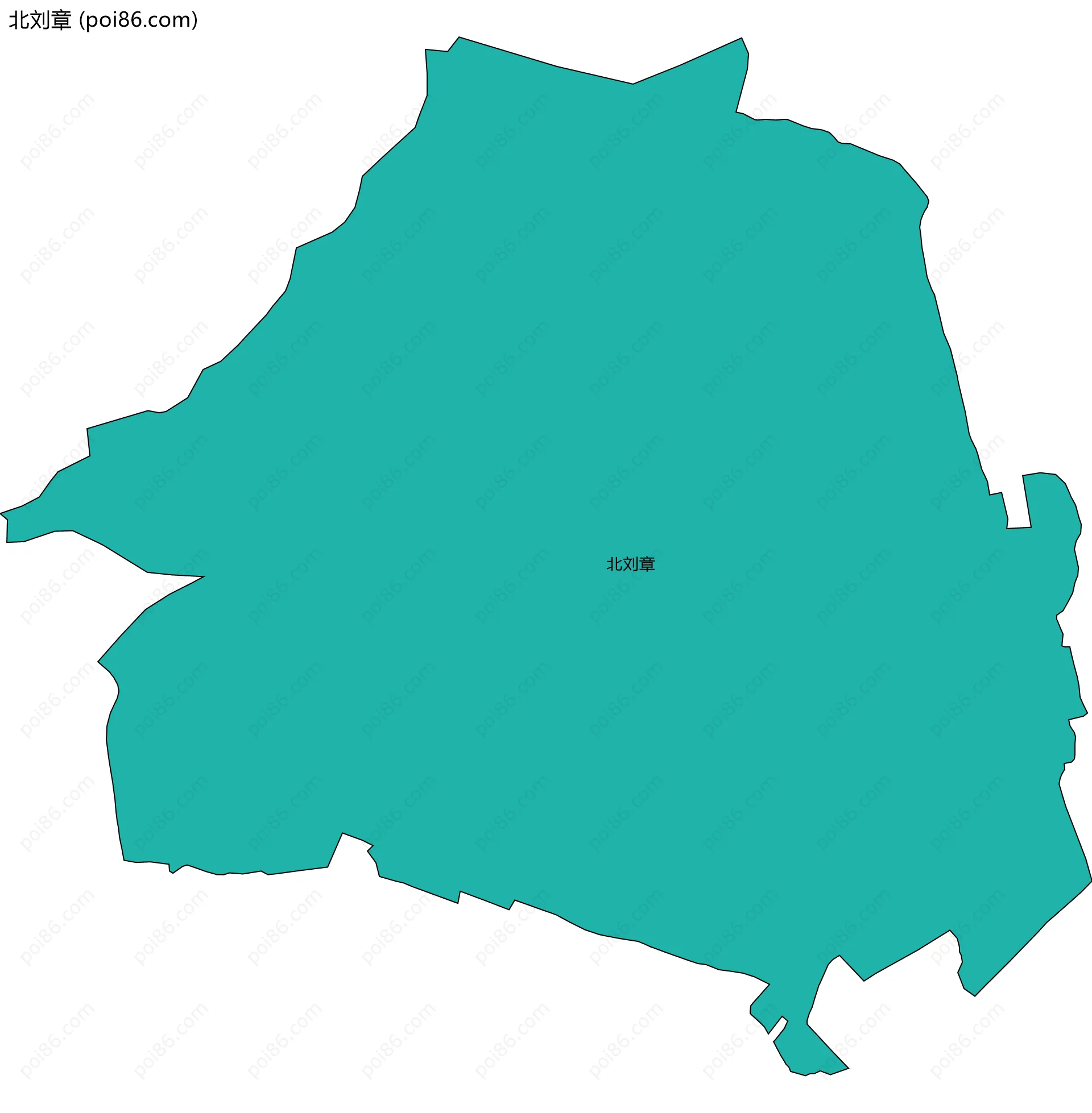 北刘章边界地图