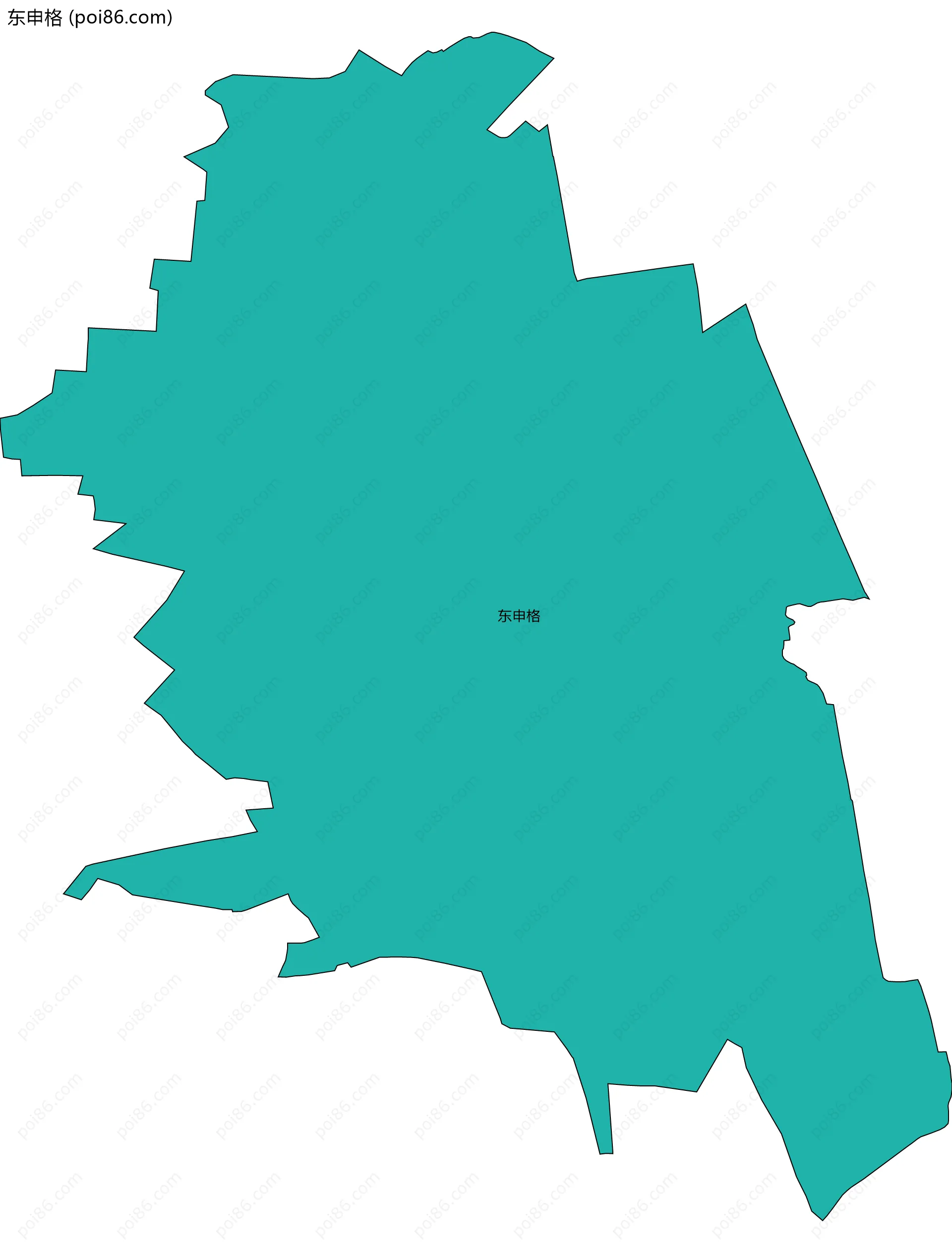 东申格边界地图