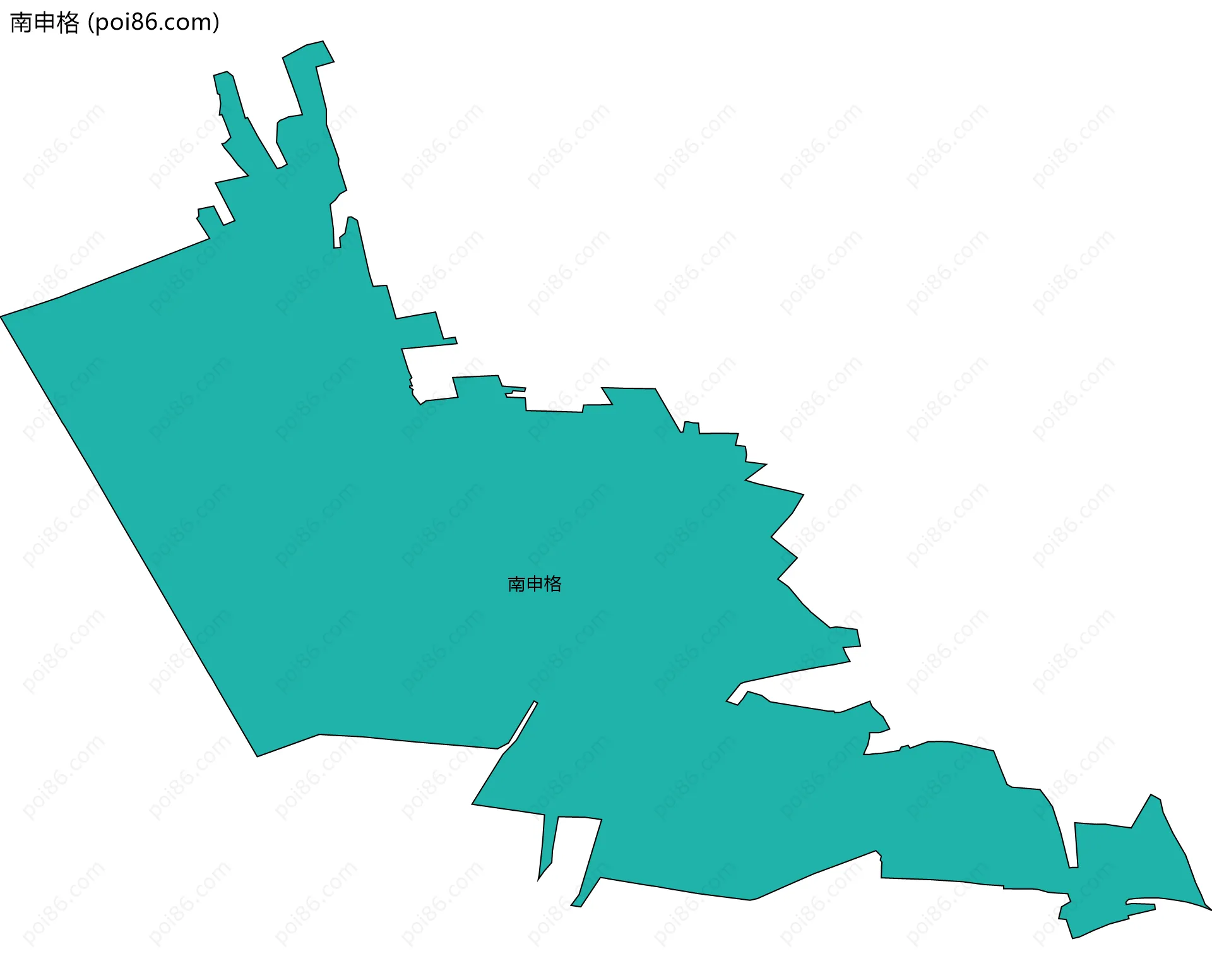 南申格边界地图