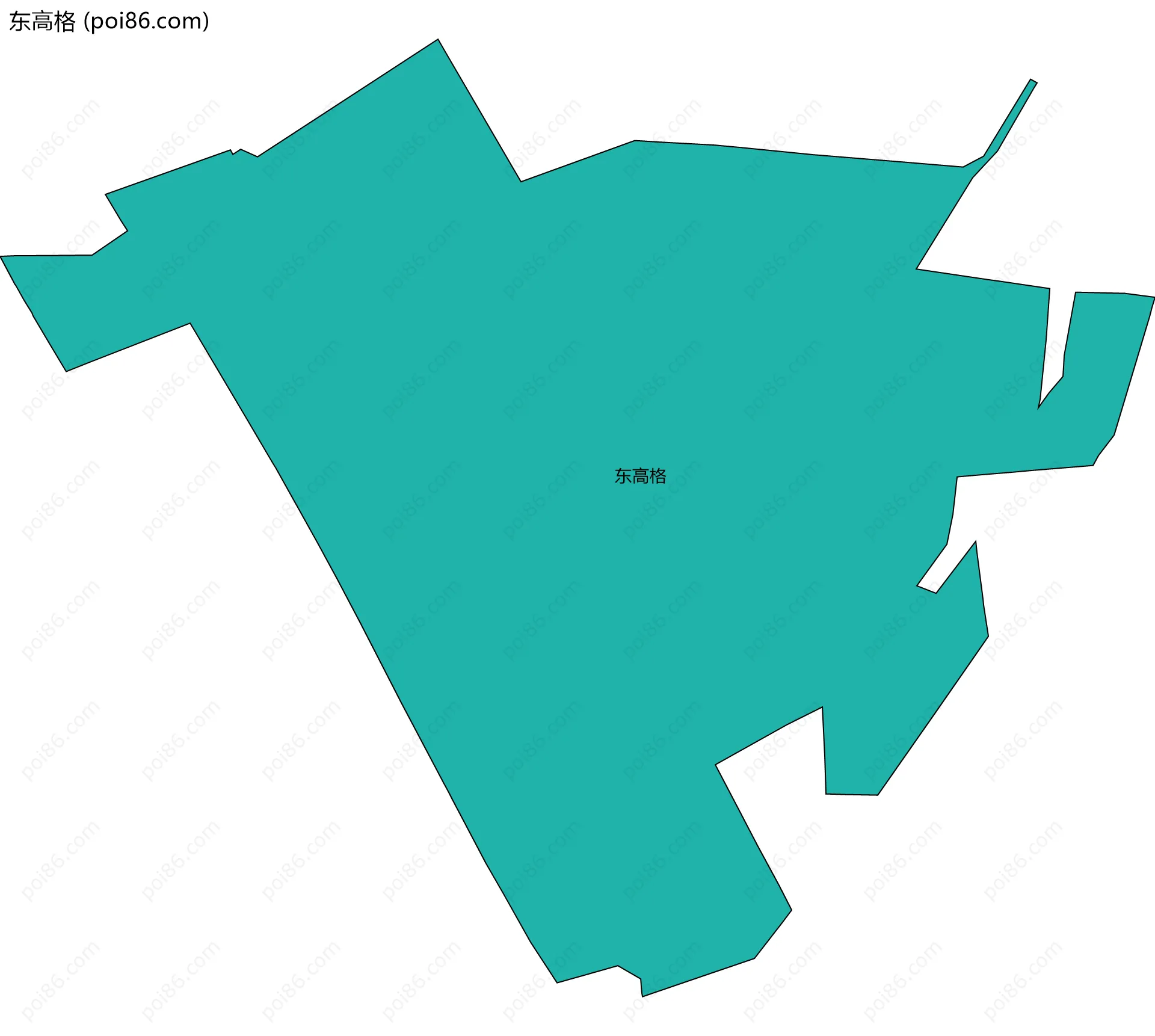 东高格边界地图