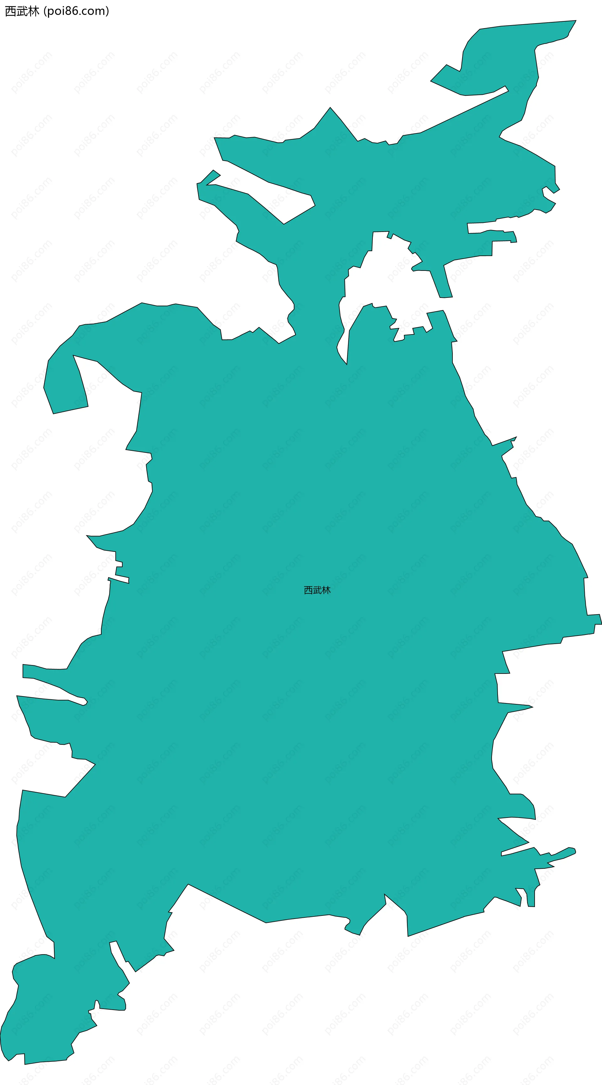 西武林边界地图