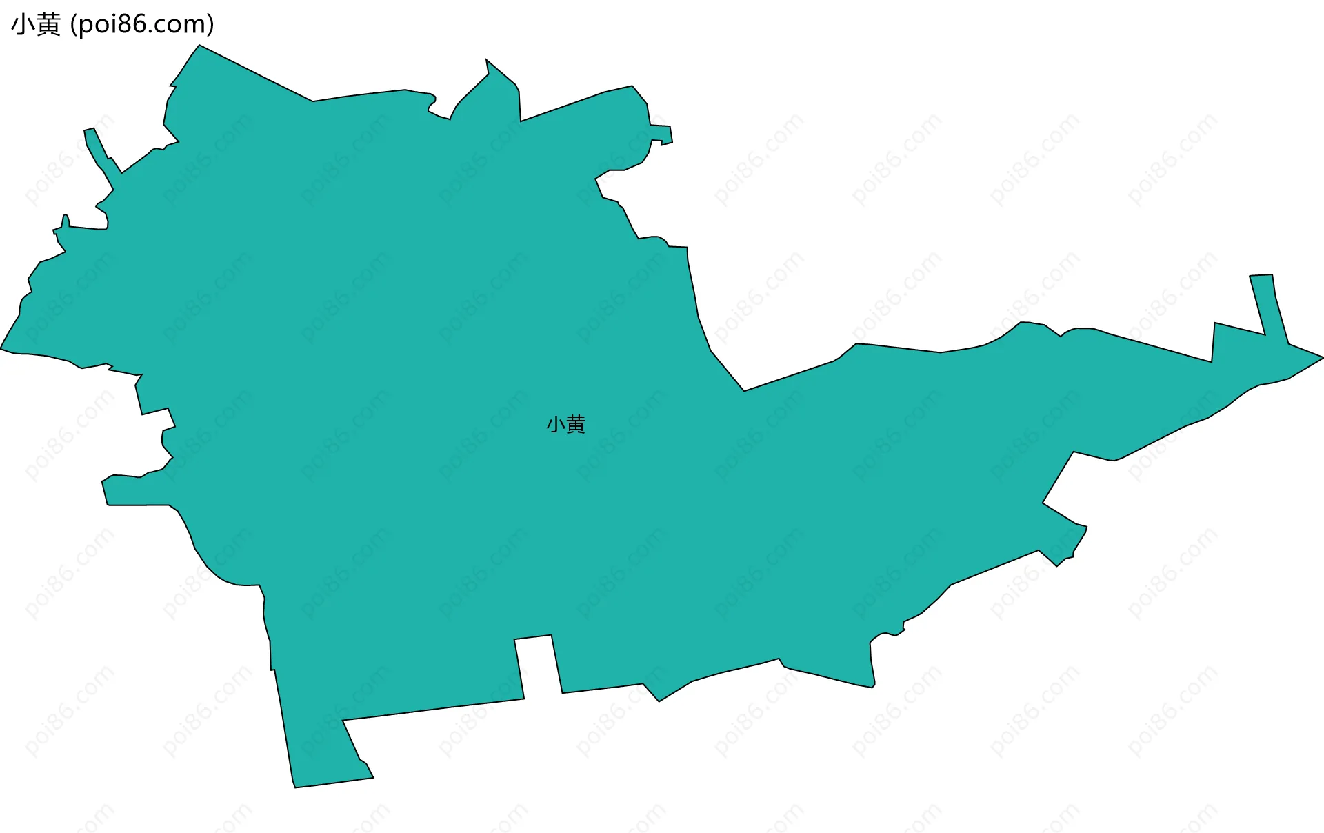 小黄边界地图