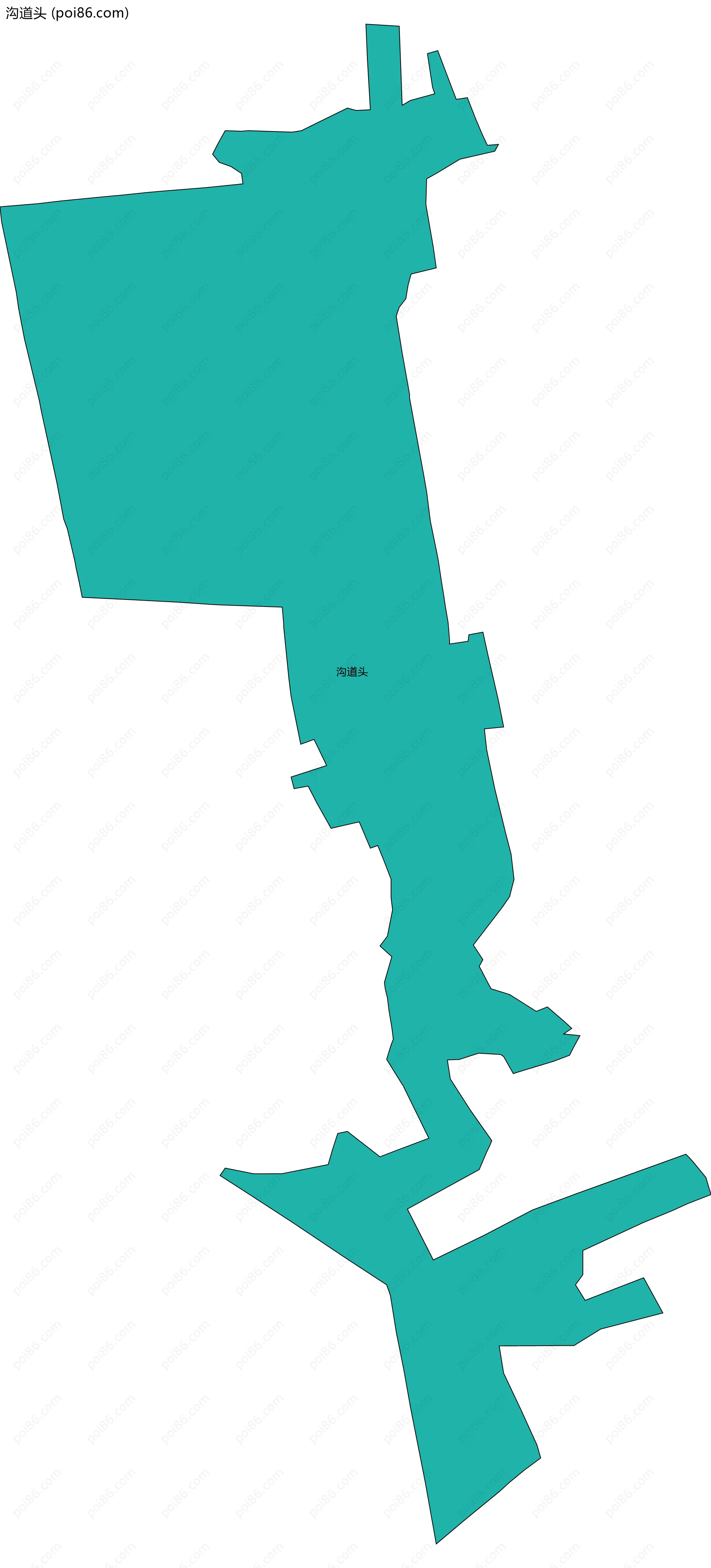 沟道头边界地图