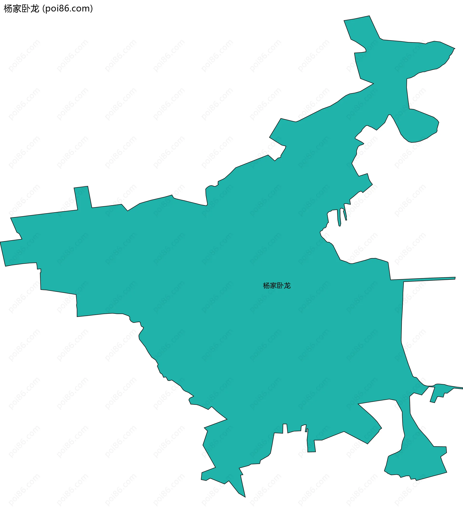 杨家卧龙边界地图