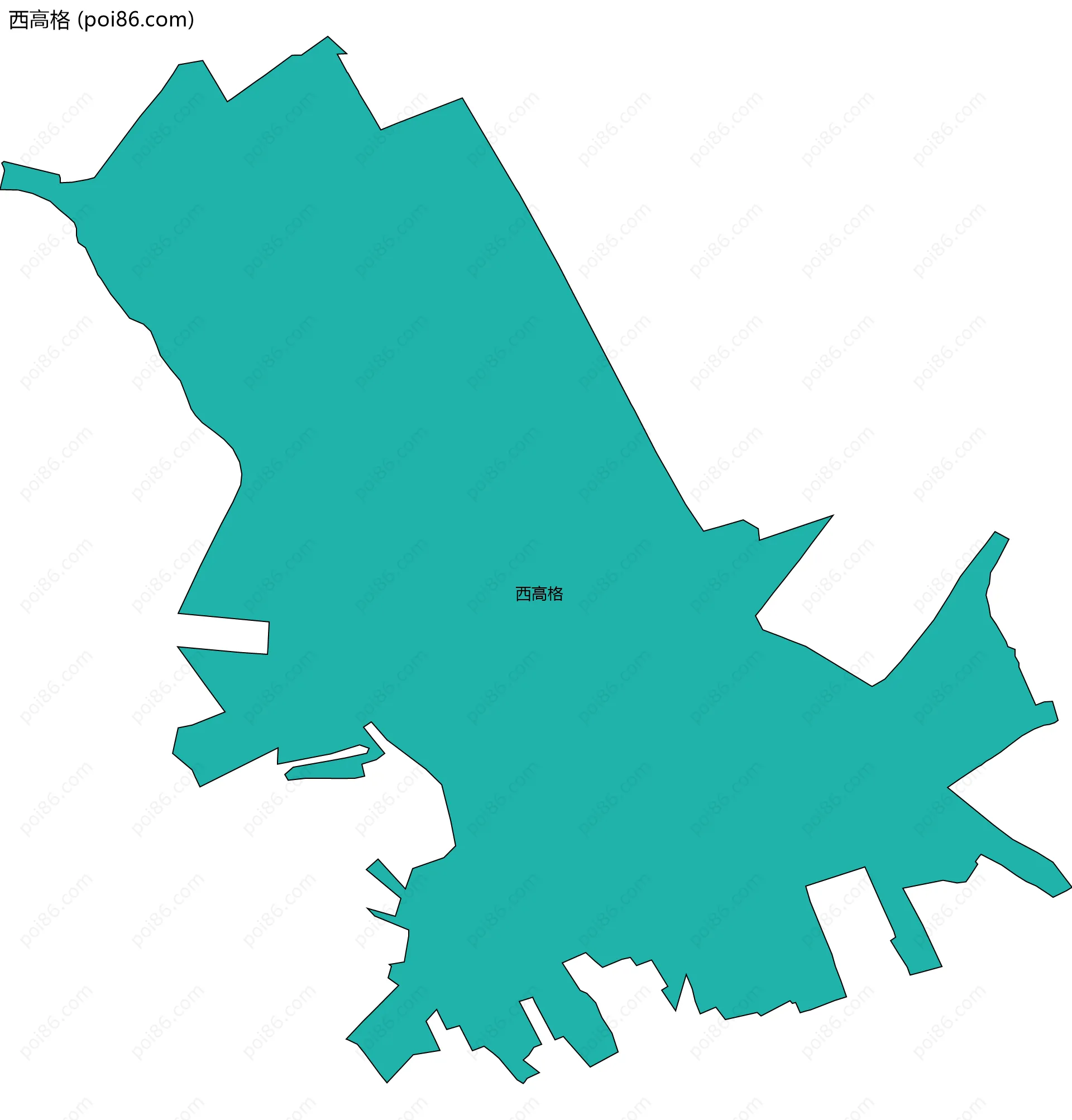 西高格边界地图