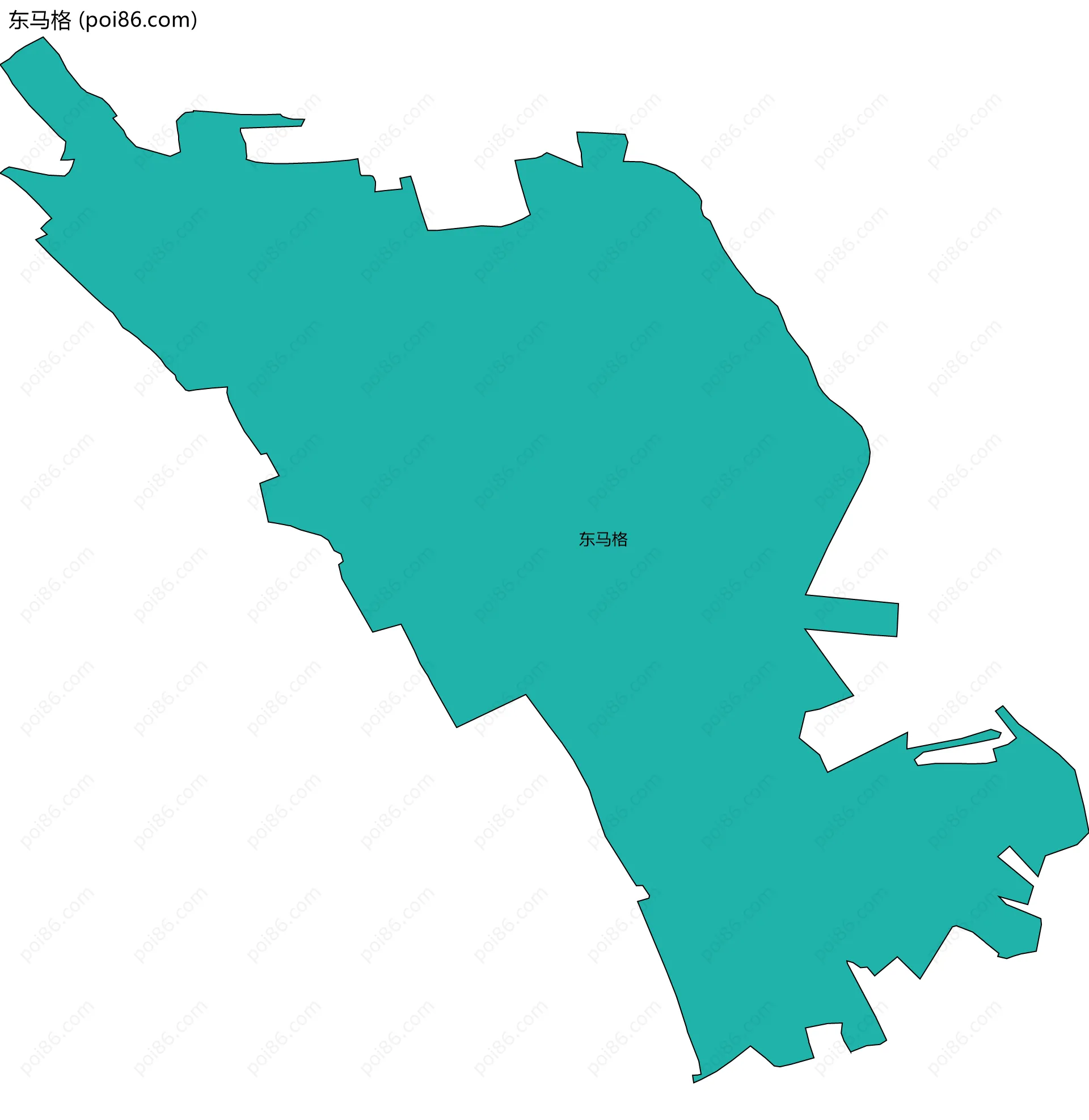 东马格边界地图