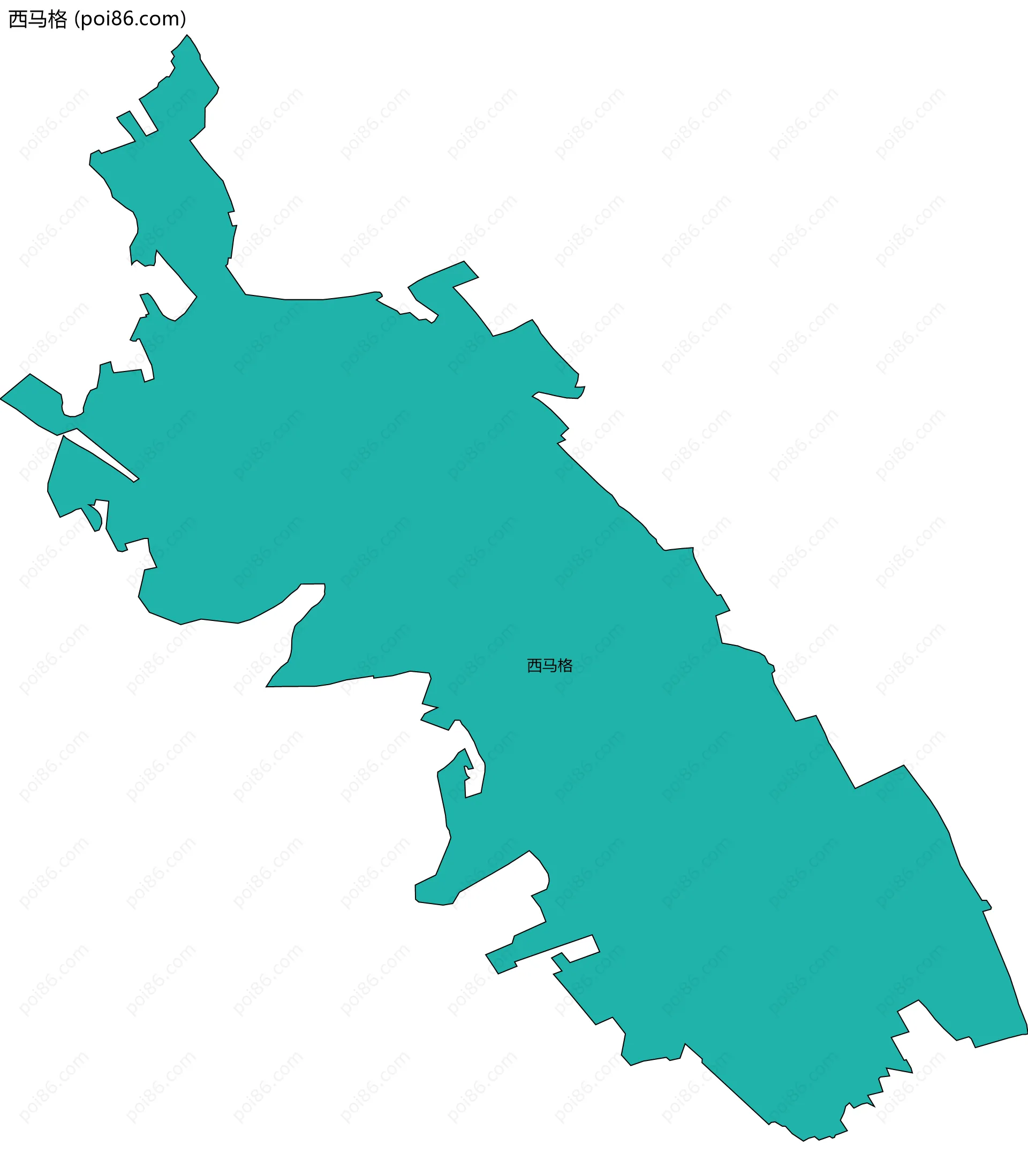 西马格边界地图