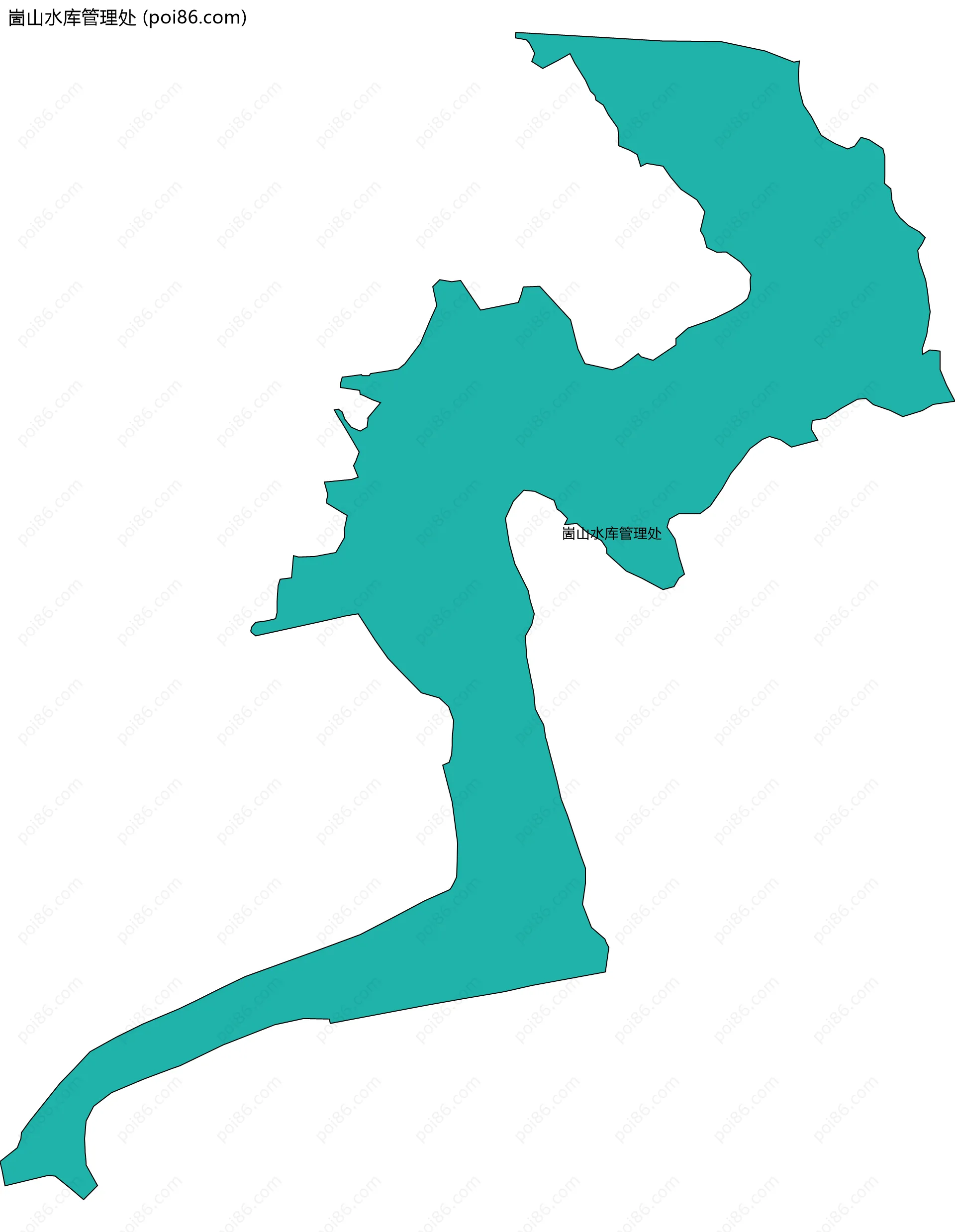 崮山水库管理处边界地图